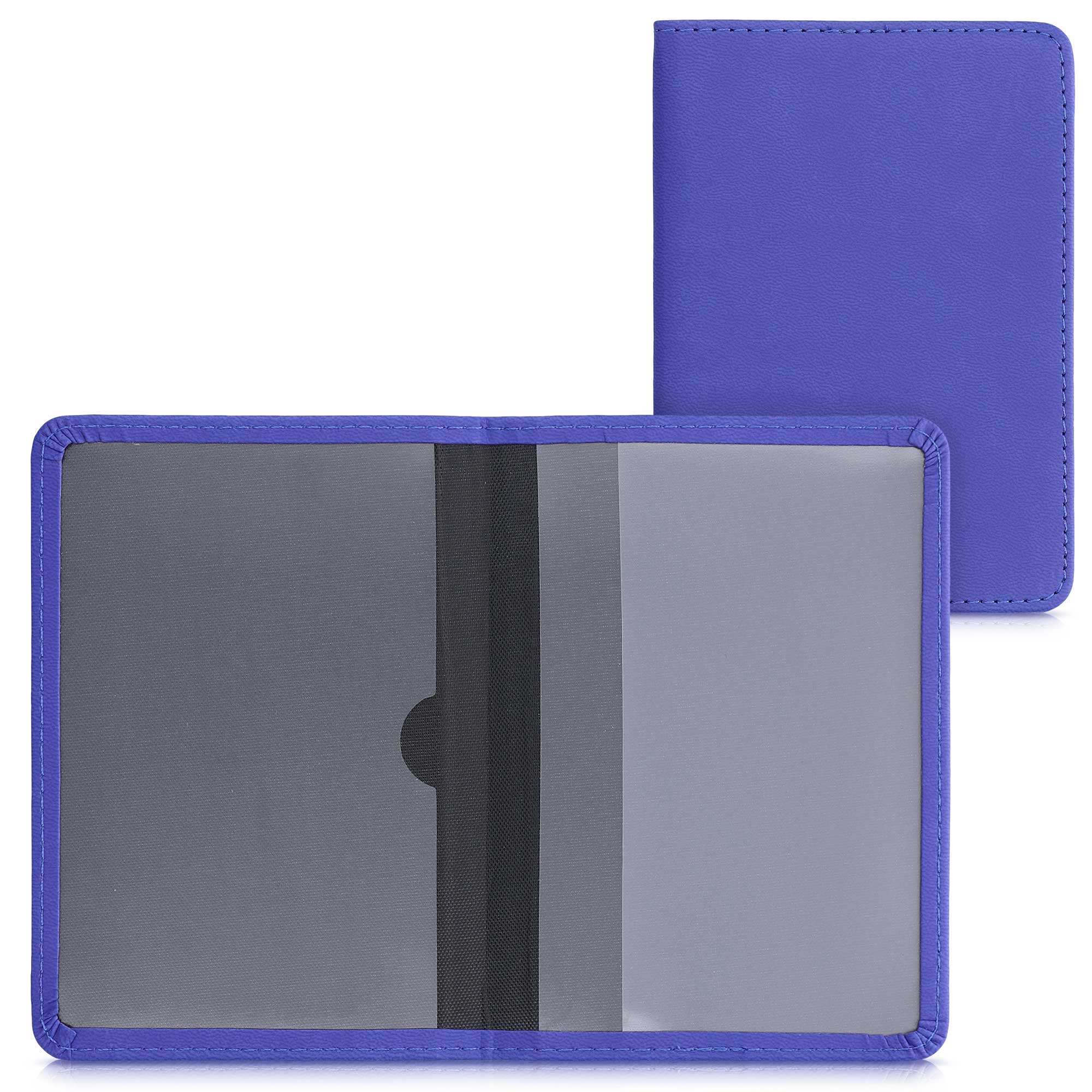 Obal na doklady od auta kwmobile 12 x 17,5 cm / 9,2 x 13 cm PU kůže - baltská modrá