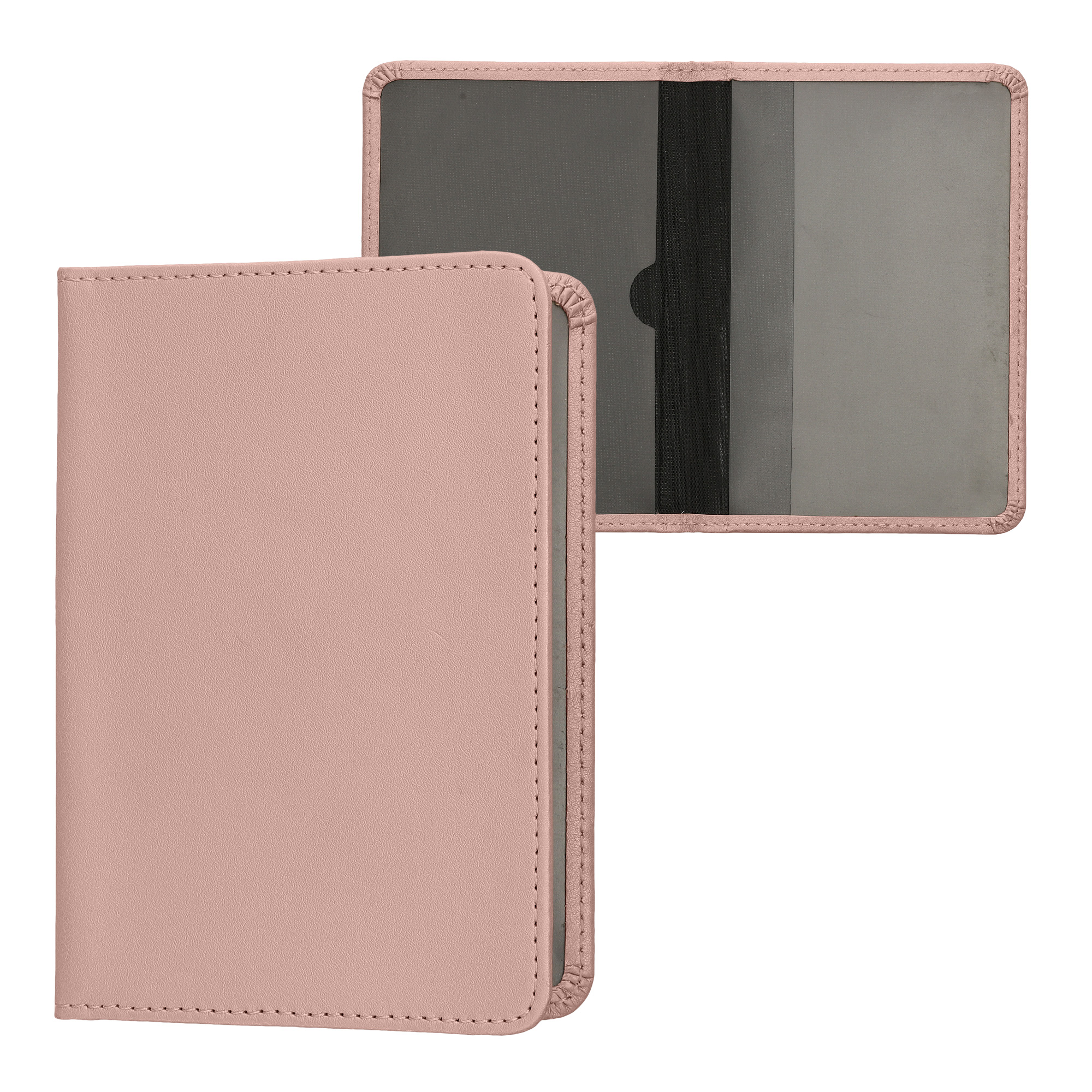 Obal na doklady od auta kwmobile 12 x 17,5 cm / 9,2 x 13 cm PU kůže - růžově zlatá