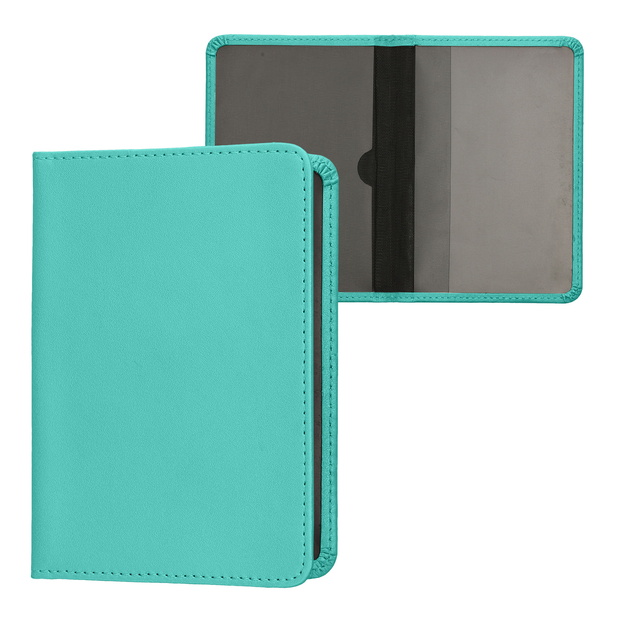 Obal na doklady od auta kwmobile PU kůže - 12 × 17,5 cm otevřené / 9,2 × 13 cm složené - mintová