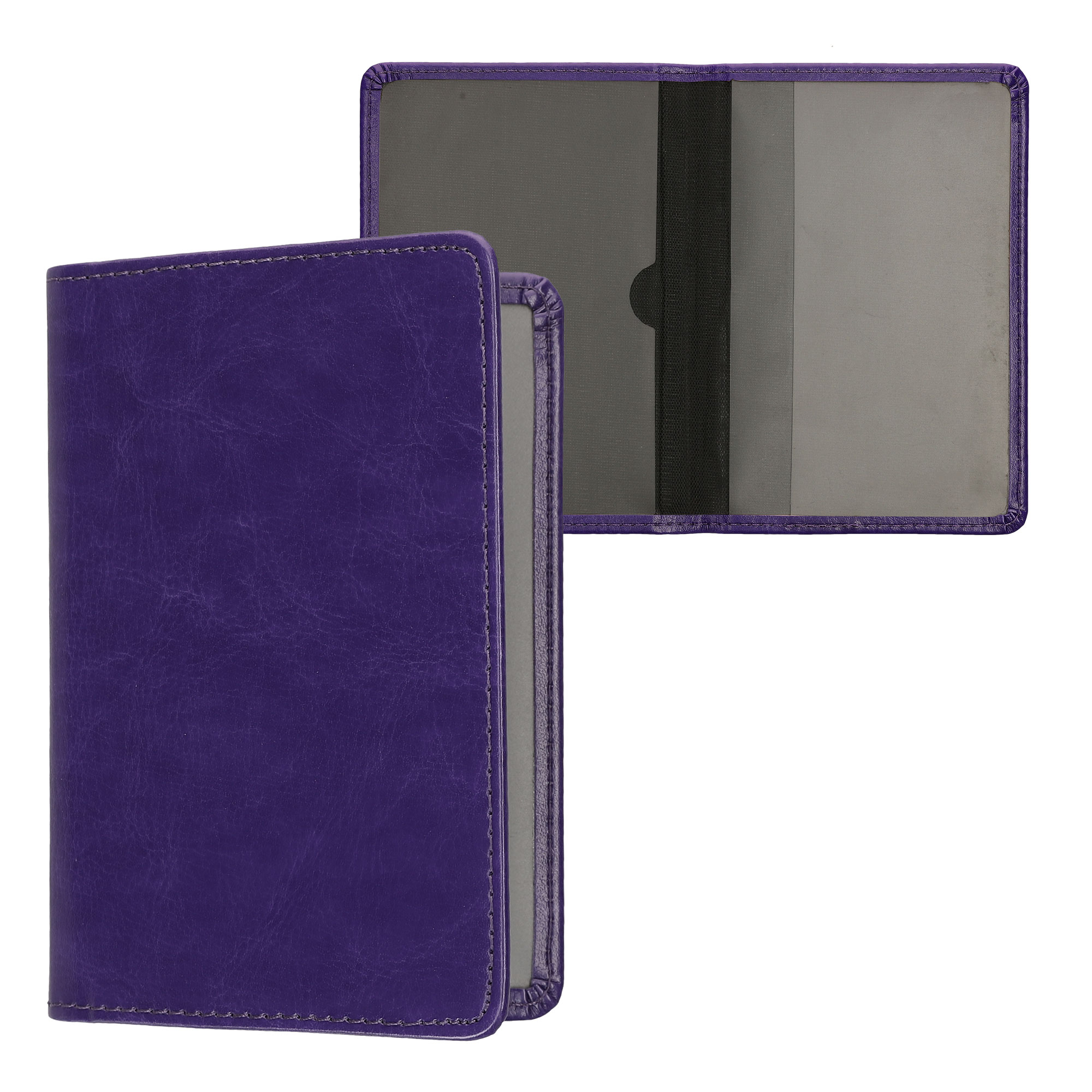 Obal na doklady od auta kwmobile 12 x 17,5 cm / 9,2 x 13 cm PU kůže - světle fialová