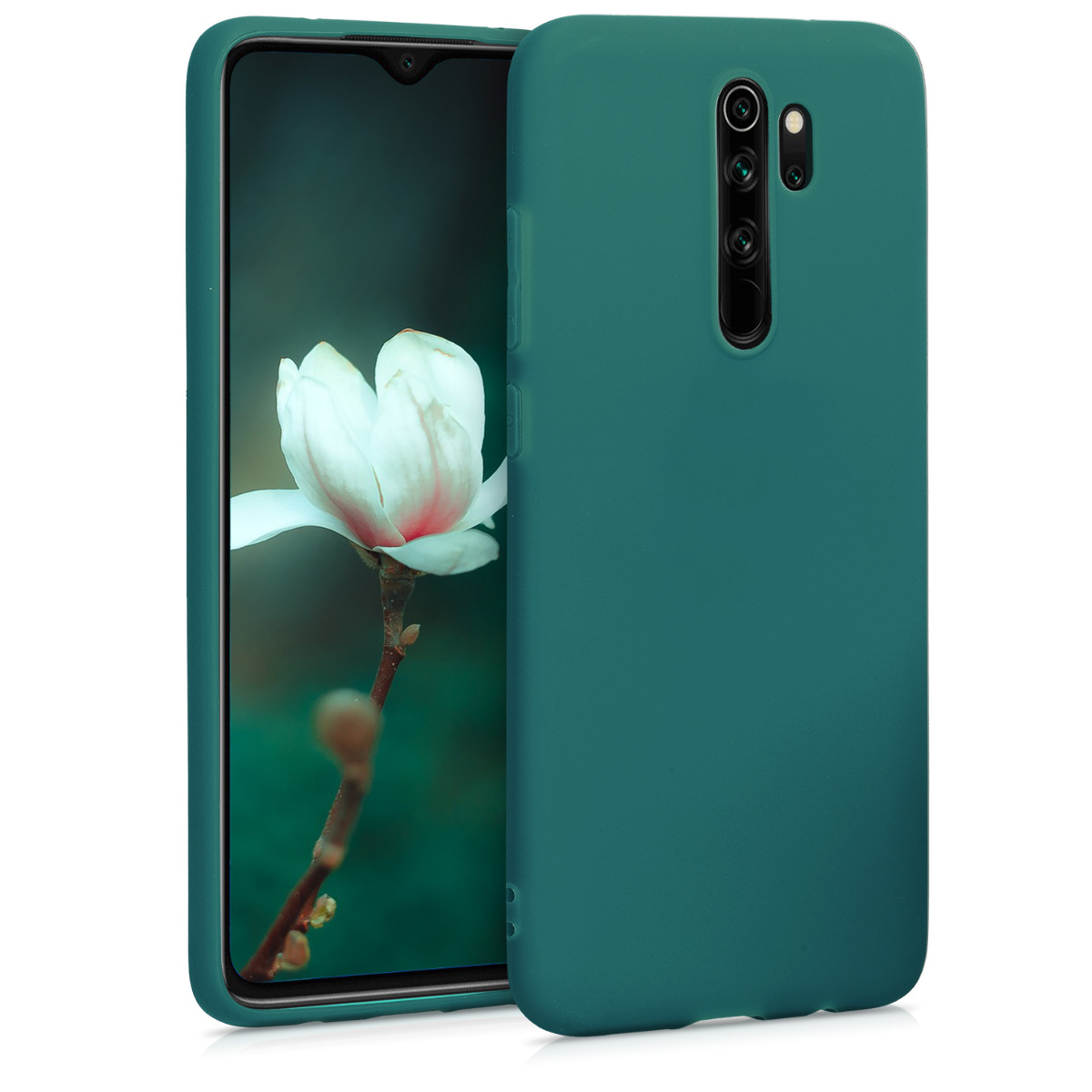 TPU kryt kwmobile pro Xiaomi Redmi Note 8 Pro - matná petrolejová