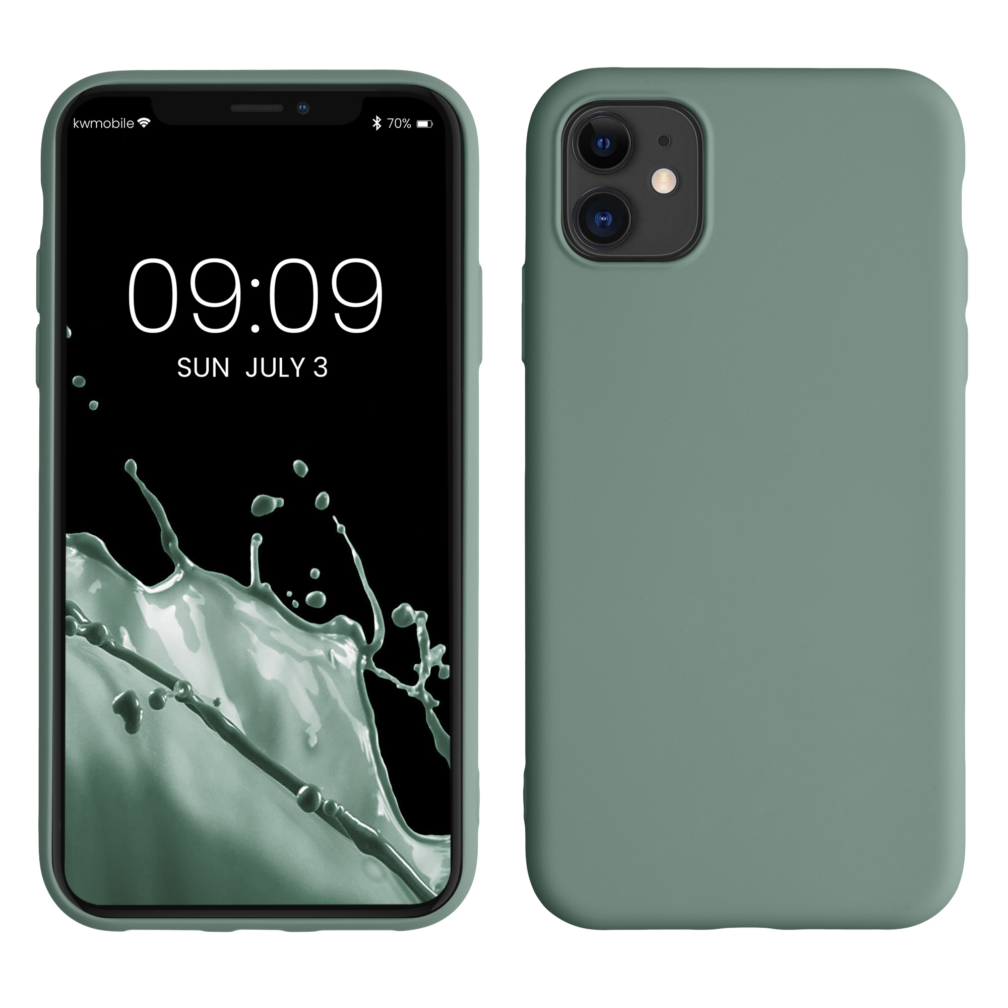 Kryt na mobil kwmobile iPhone 11 Case - zelená Rainwashed