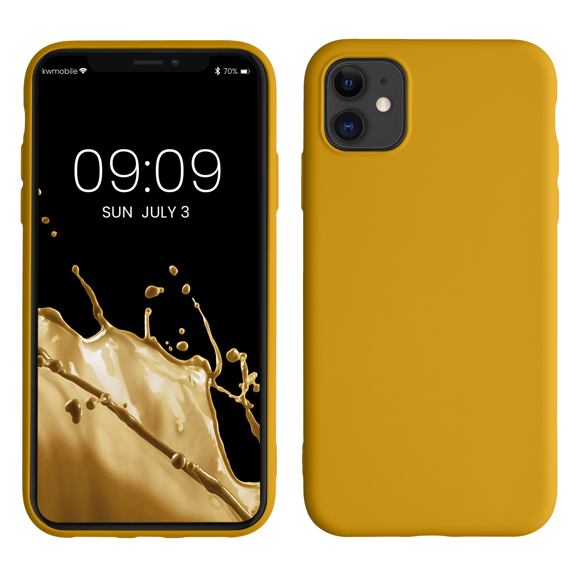 Kryt na mobil kwmobile iPhone 11 Case - medově žlutá
