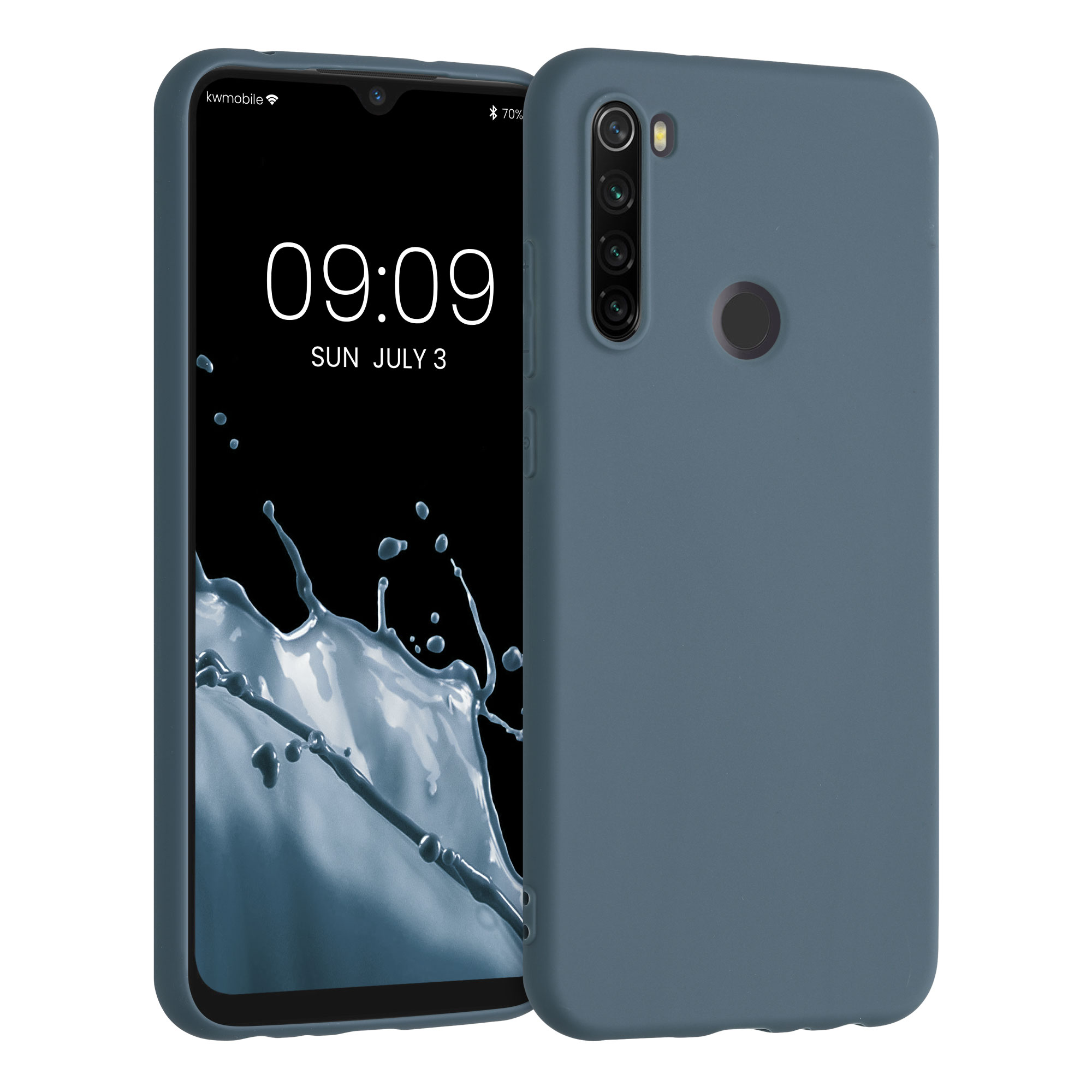 TPU kryt kwmobile pro Xiaomi Redmi Note 8T - tmavě šedá