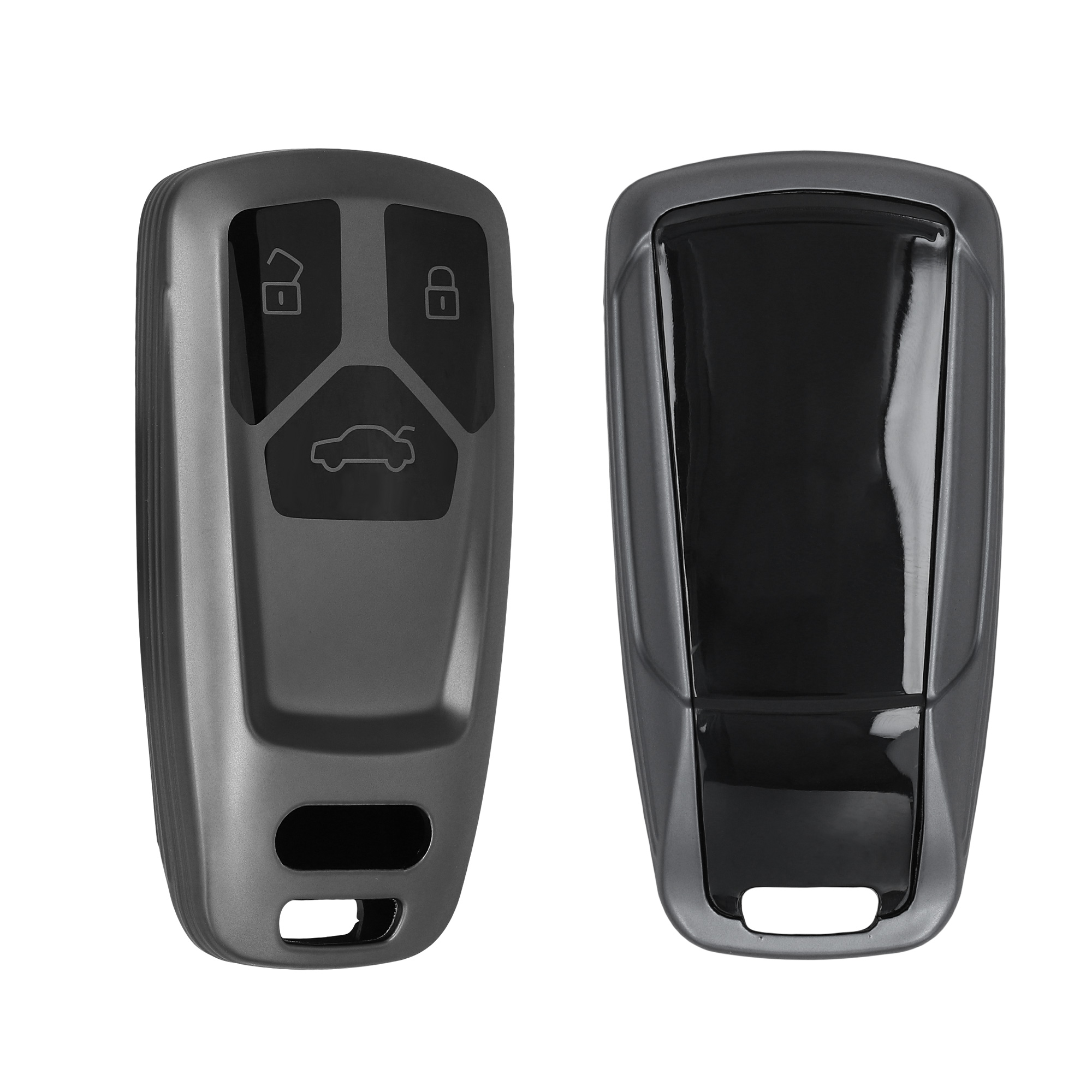 Obal na klíč pro Audi Smart Key se 3 tlačítky (Keyless Go) TPU kwmobile ‑ matná černá / černá