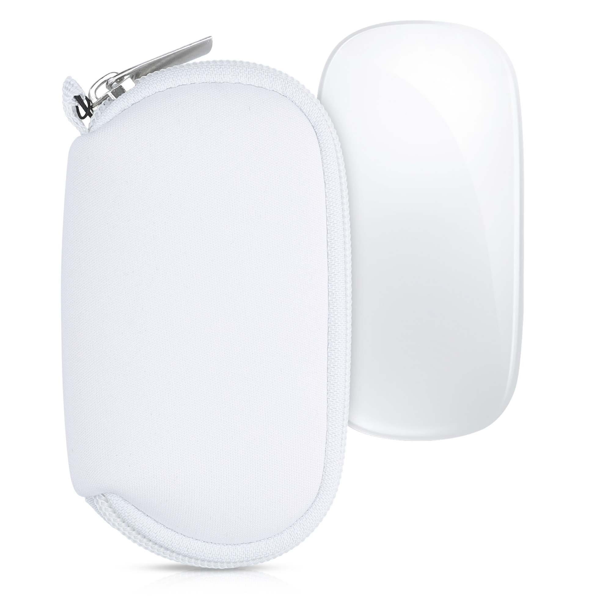 Pouzdro na myš pro Apple Magic Mouse 1 / 2 kwmobile se zipem neoprenové - bílá