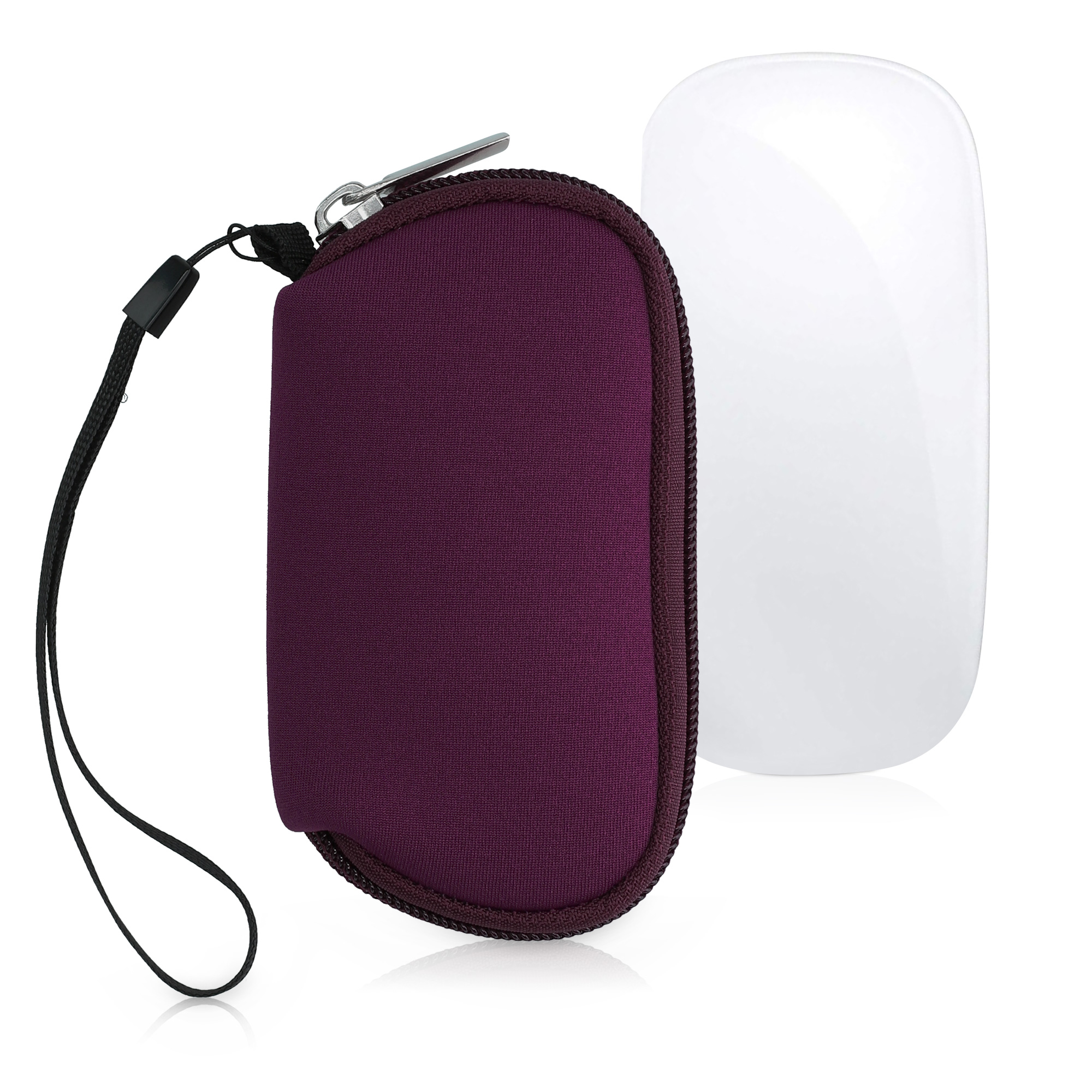 Pouzdro na myš pro Apple Magic Mouse 1 / 2 kwmobile se zipem neoprenové - Berry