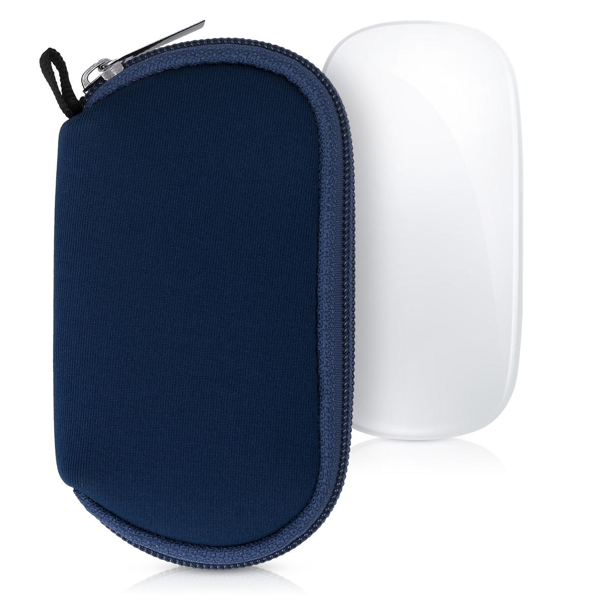 Pouzdro na myš pro Apple Magic Mouse 1 / 2 kwmobile se zipem neoprenové - tmavě modrá