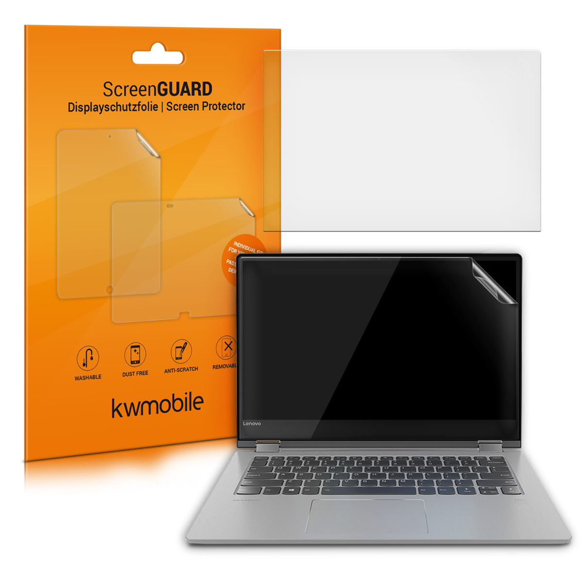 Ochranná fólie kwmobile pro Lenovo Yoga 530 (14") - 2 ks - matná - Matte Anti-Glare Anti-Fingerprint Monitor Display Film