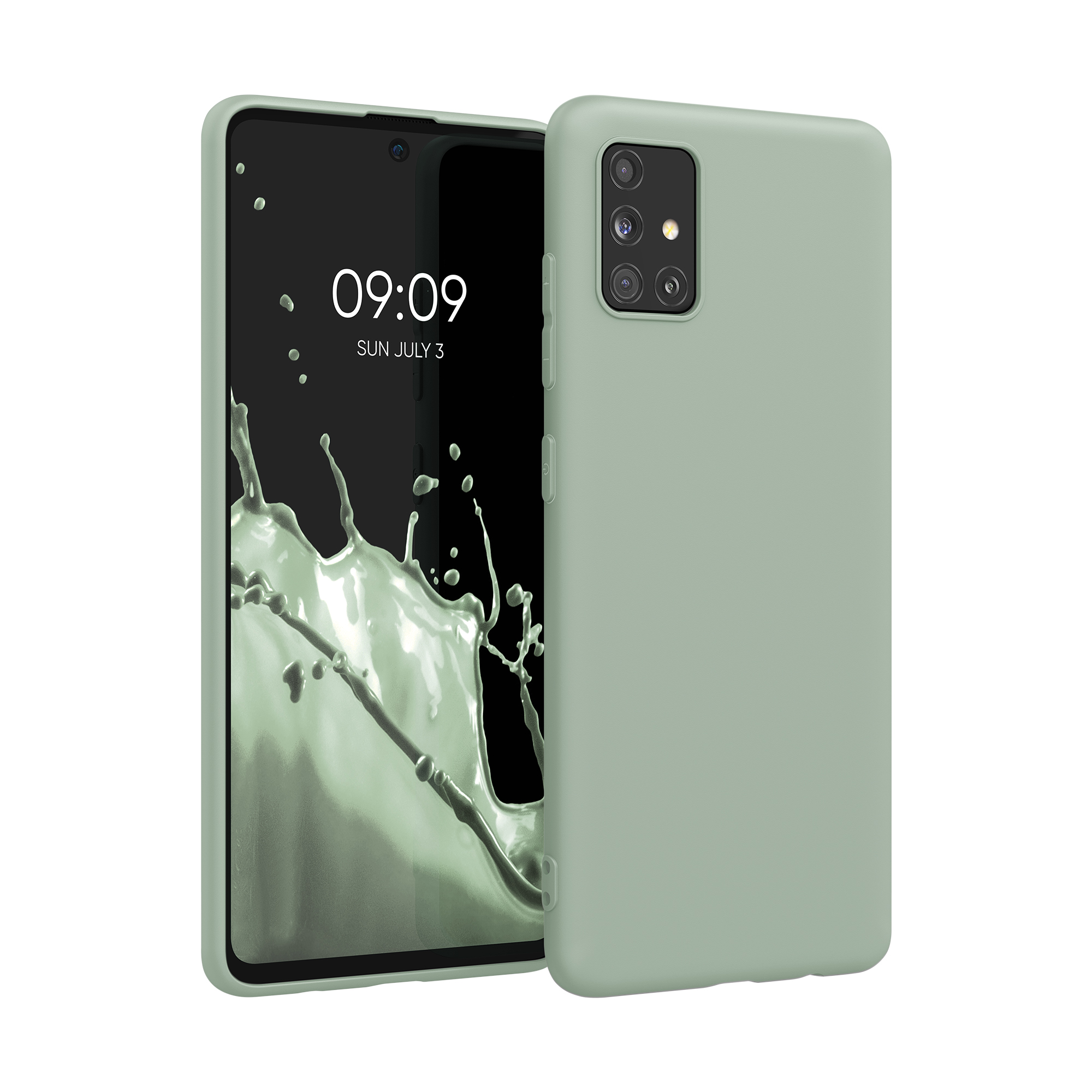 Kryt na mobil Samsung Galaxy A51 kwmobile TPU Šedo-zelená