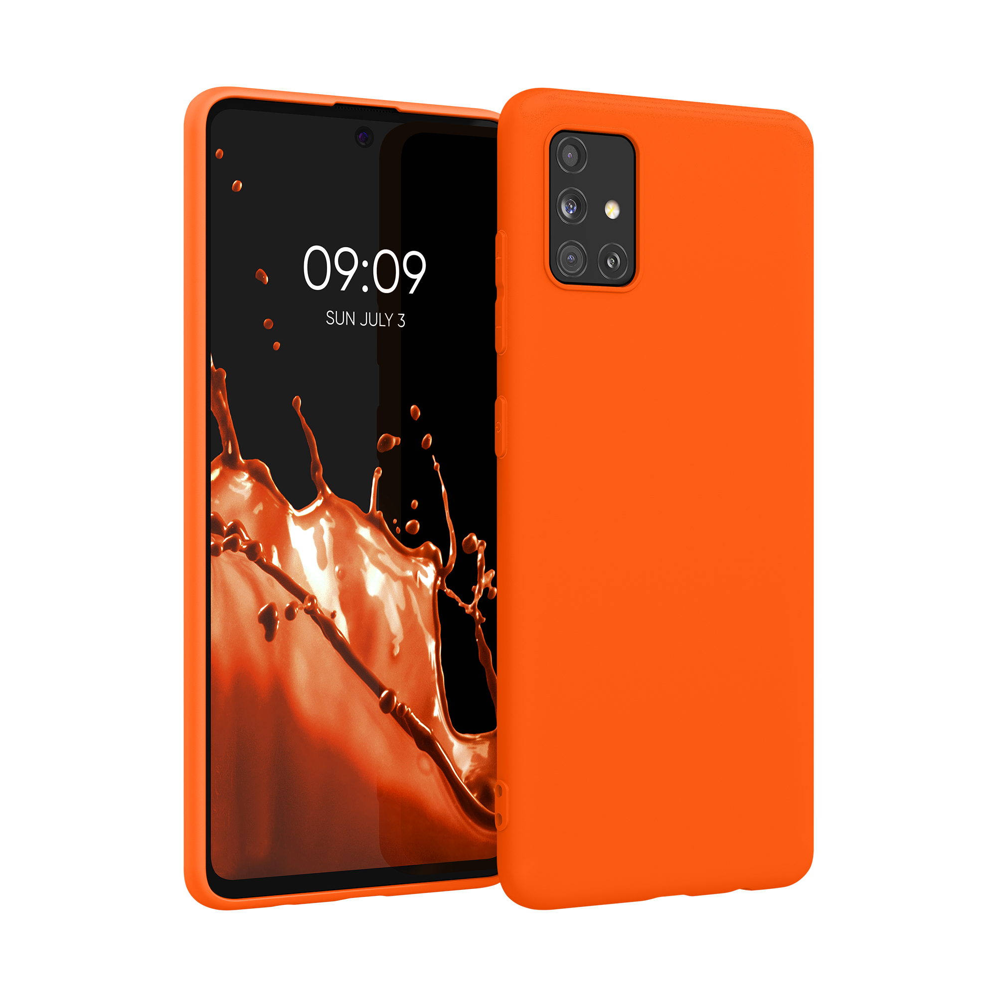 Kryt na mobil Samsung Galaxy A51 kwmobile TPU Neonová oranžová