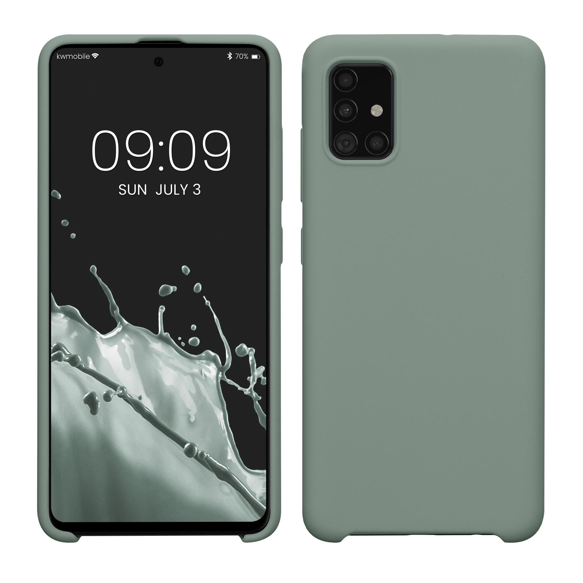 Kryt na mobil Samsung Galaxy A51 kwmobile TPU Zelená po dešti