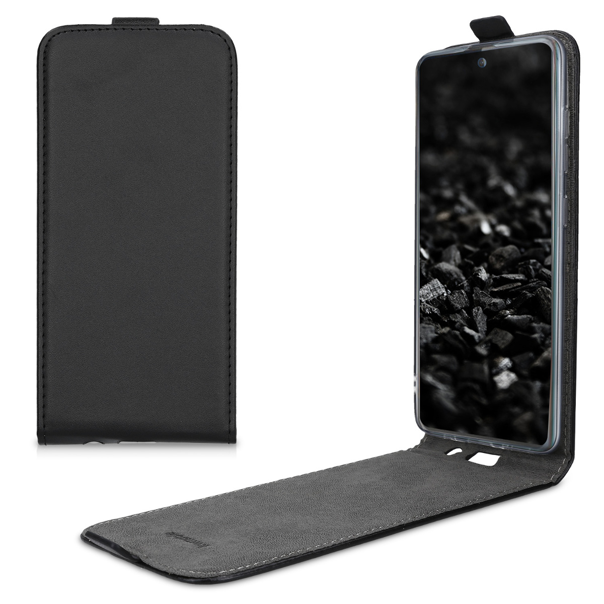 Flip pouzdro Samsung Galaxy A51 kwmobile PU kůže vertikální s magnetem Černá