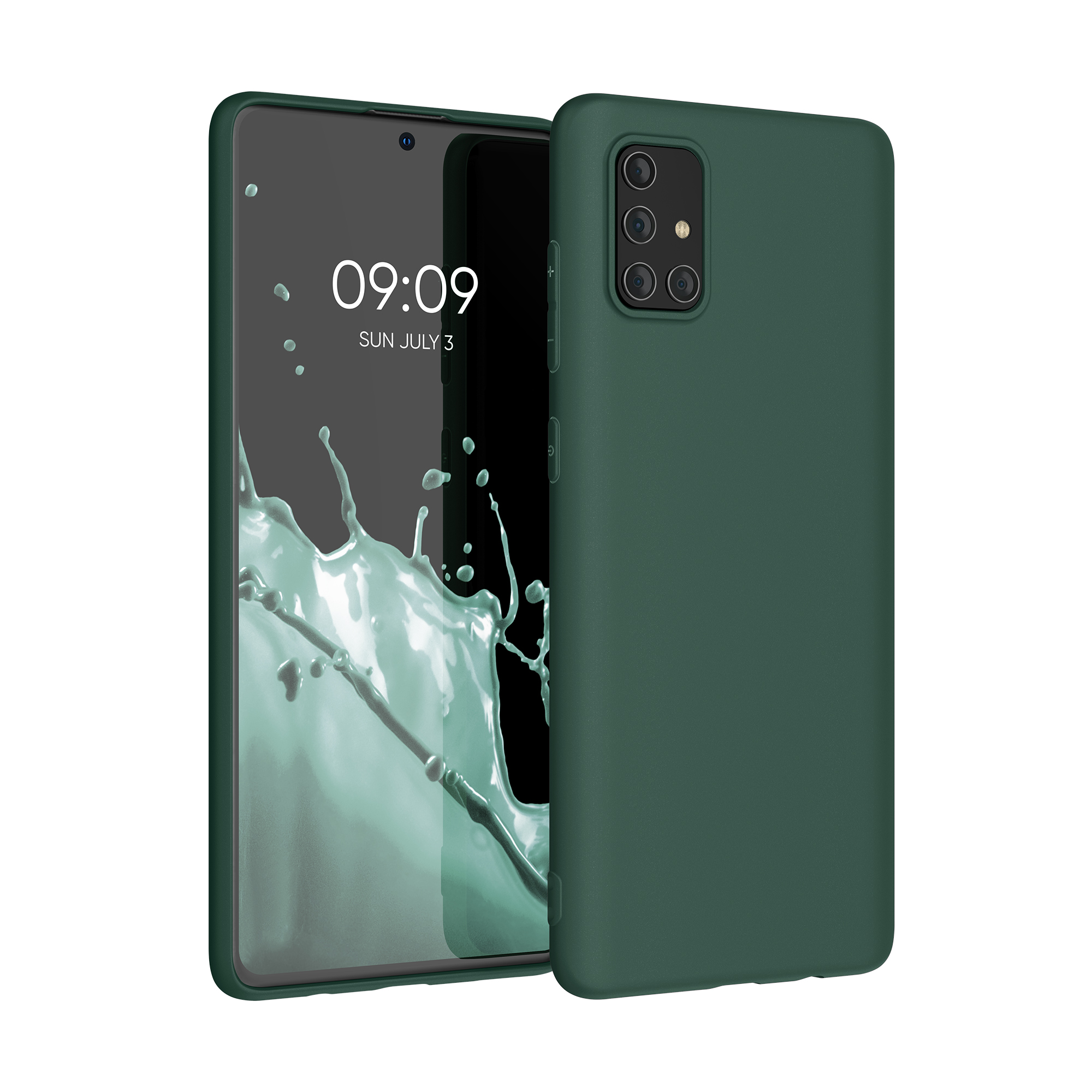 Kryt na mobil Samsung Galaxy A71 kwmobile TPU mechově zelený