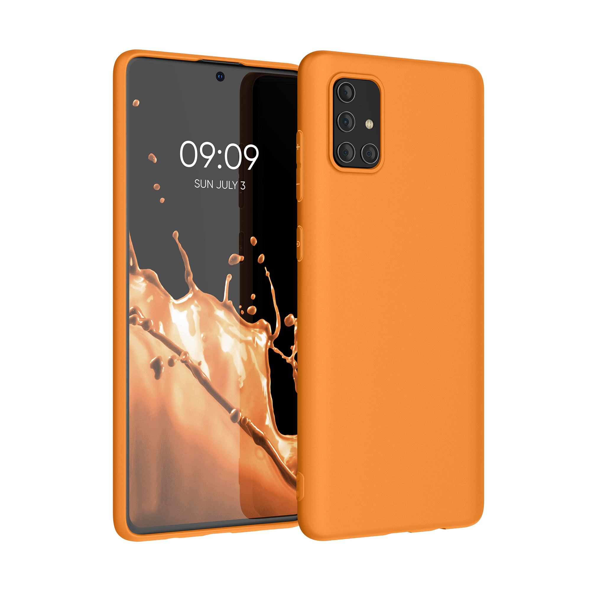 Kryt na mobil Samsung Galaxy A71 kwmobile TPU ovocně oranžový