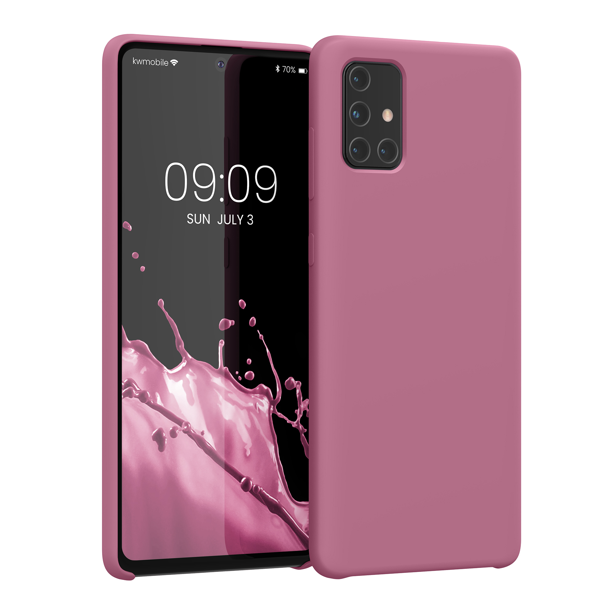 Kryt na mobil Samsung Galaxy A71 kwmobile TPU tmavě růžový