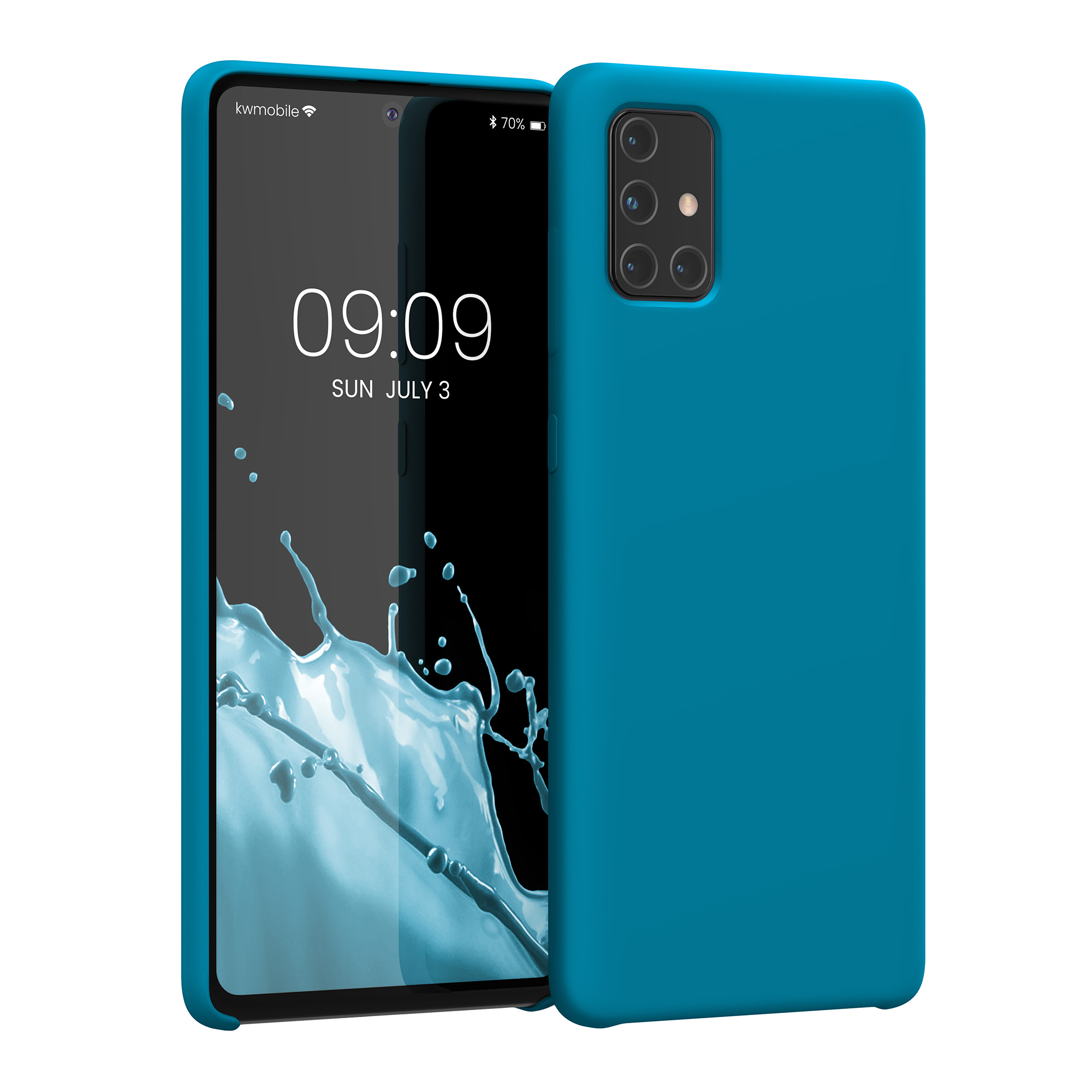 Kryt na mobil Samsung Galaxy A71 kwmobile TPU modrý Blue Reef