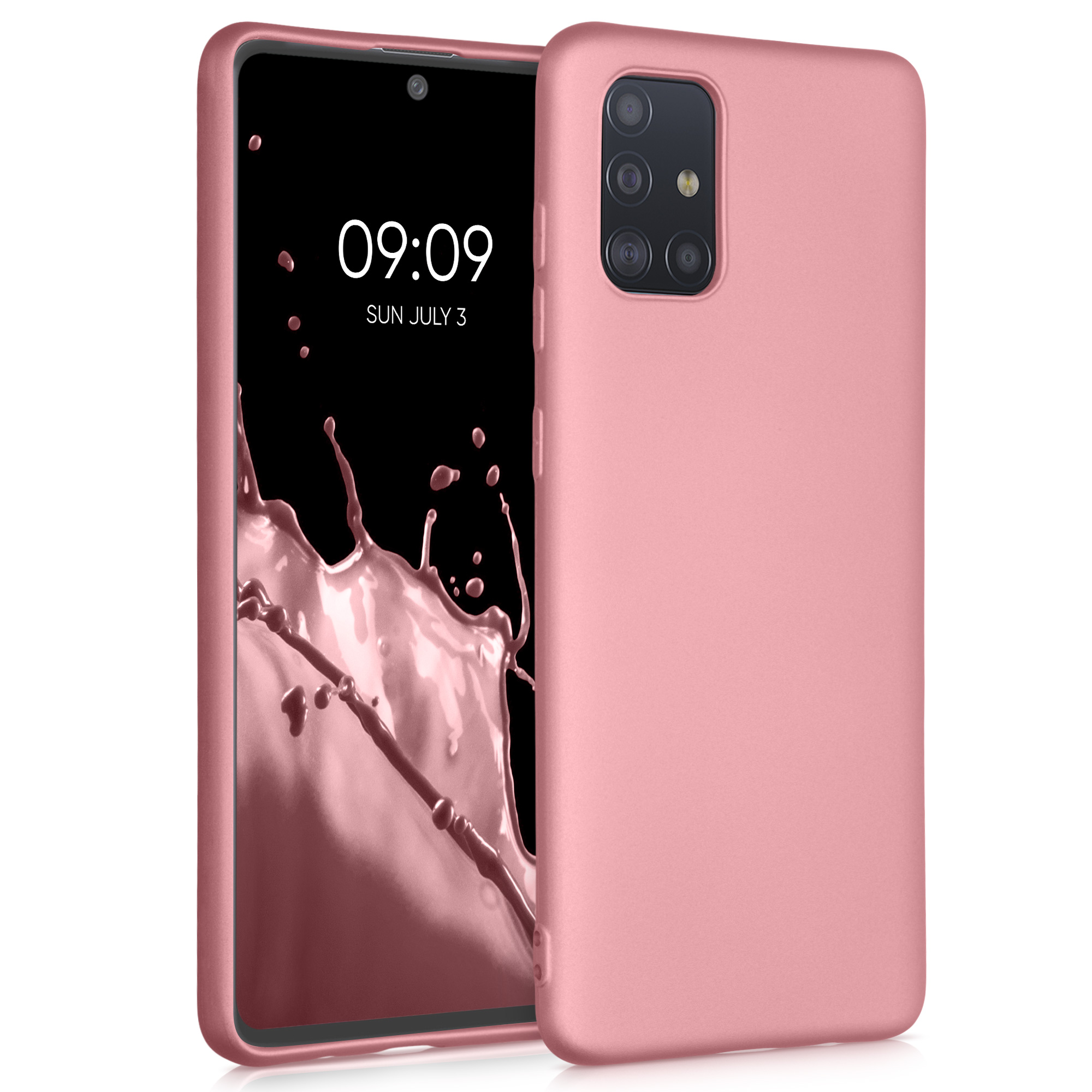 Metalický kryt na mobil Samsung Galaxy A71 kwmobile metalicky rose gold