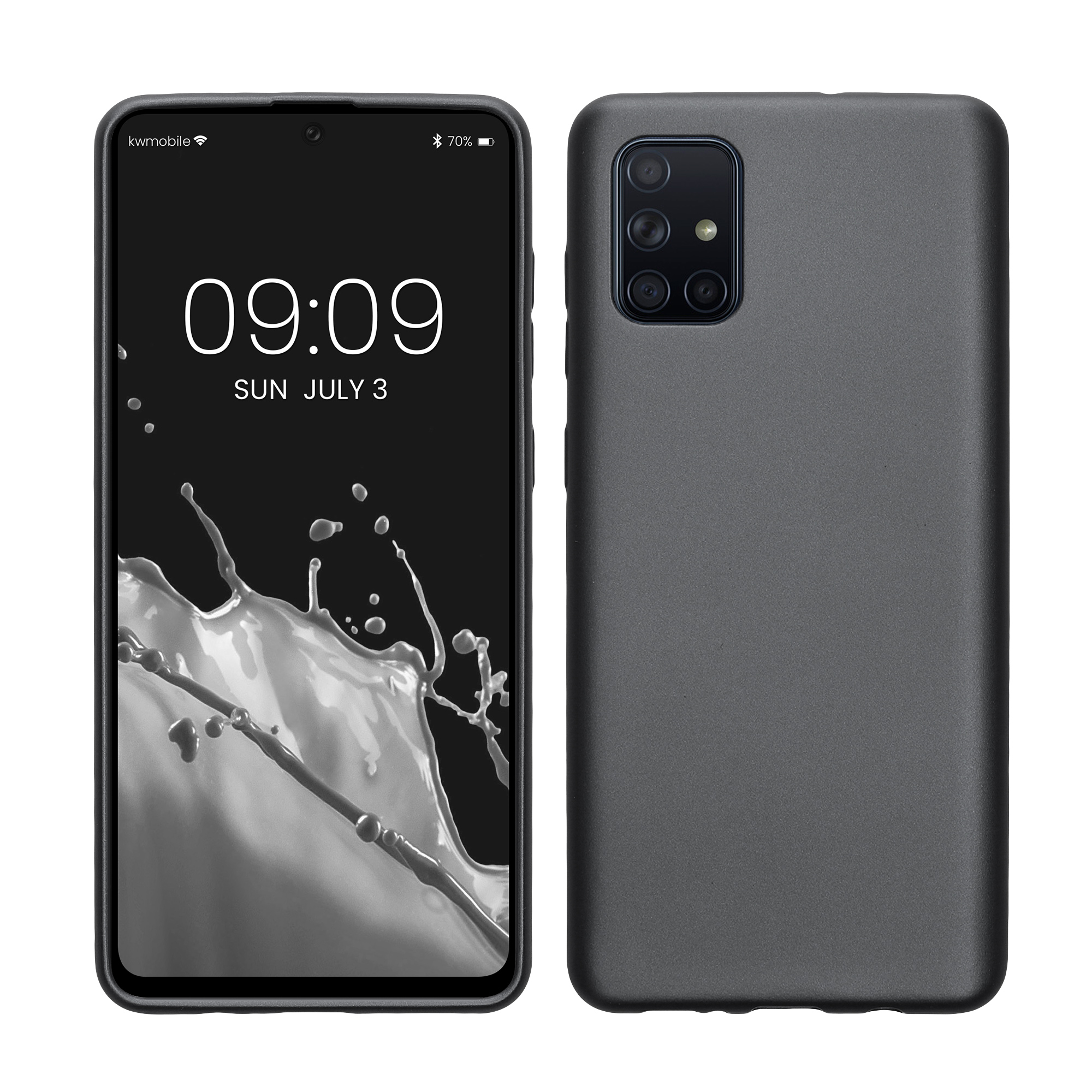 Metalický kryt na mobil Samsung Galaxy A71 kwmobile metalicky šedý