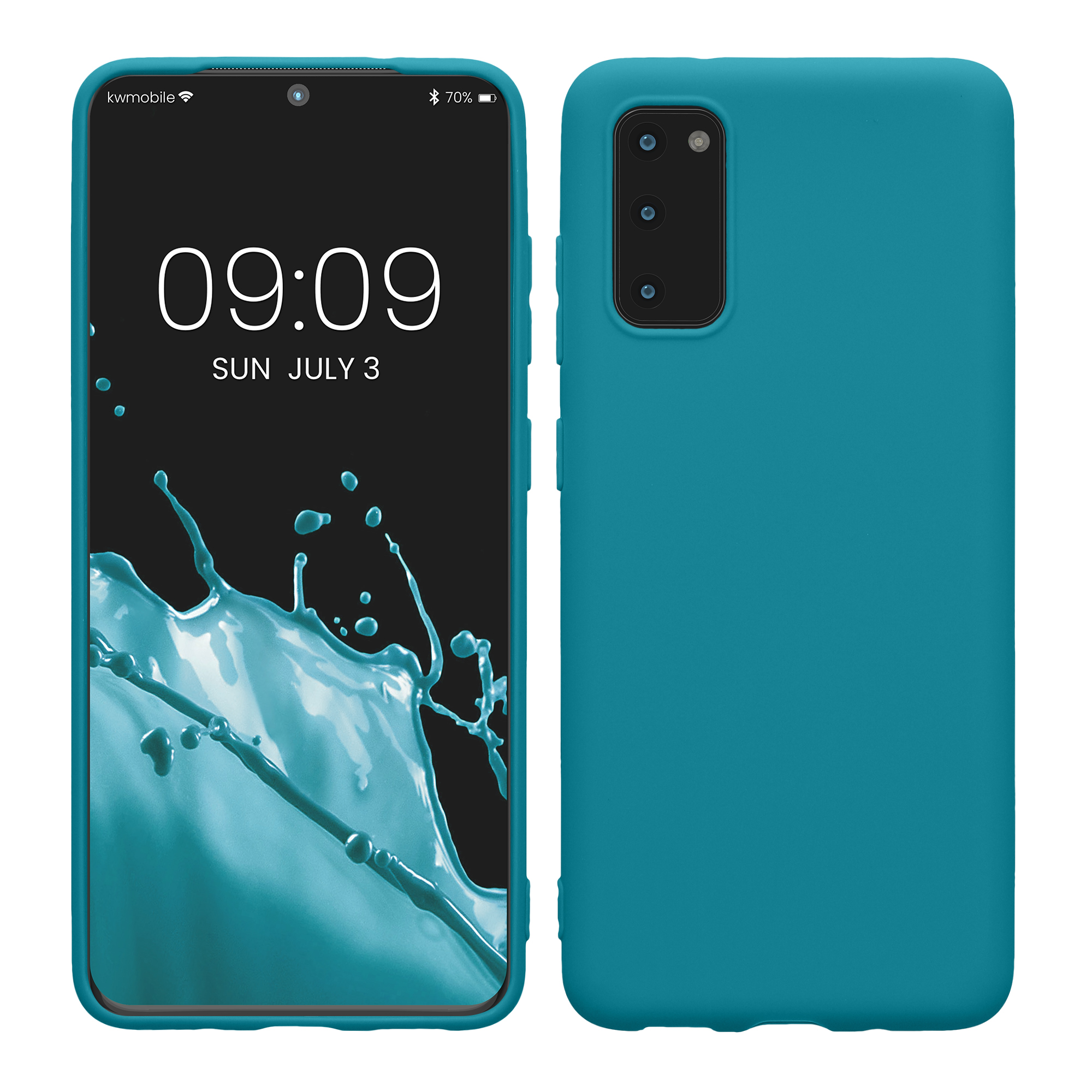 Kryt na mobil Samsung Galaxy S20 kwmobile TPU matně petrolejový