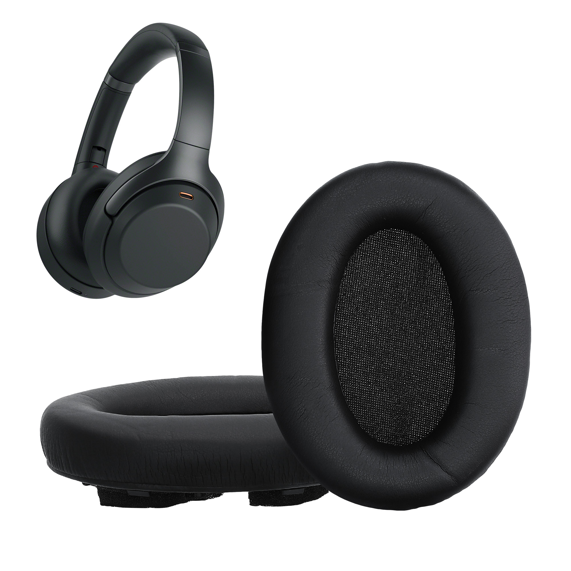 Náhradní náušníky pro Sony WH-1000XM3, 2 ks kwmobile ‑ černá