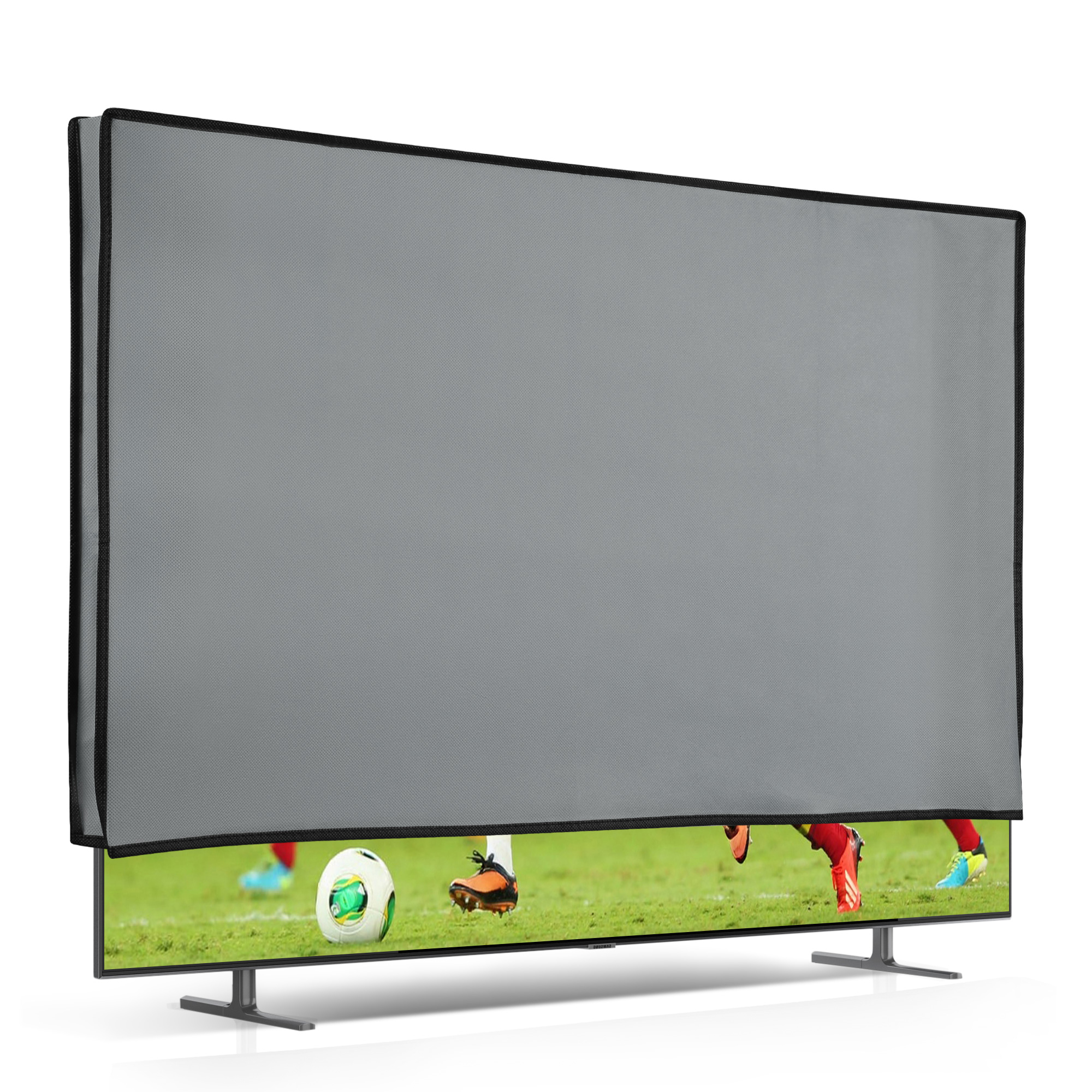 Vnitřní kryt na TV 32" kwmobile - syntetická látka světle šedá