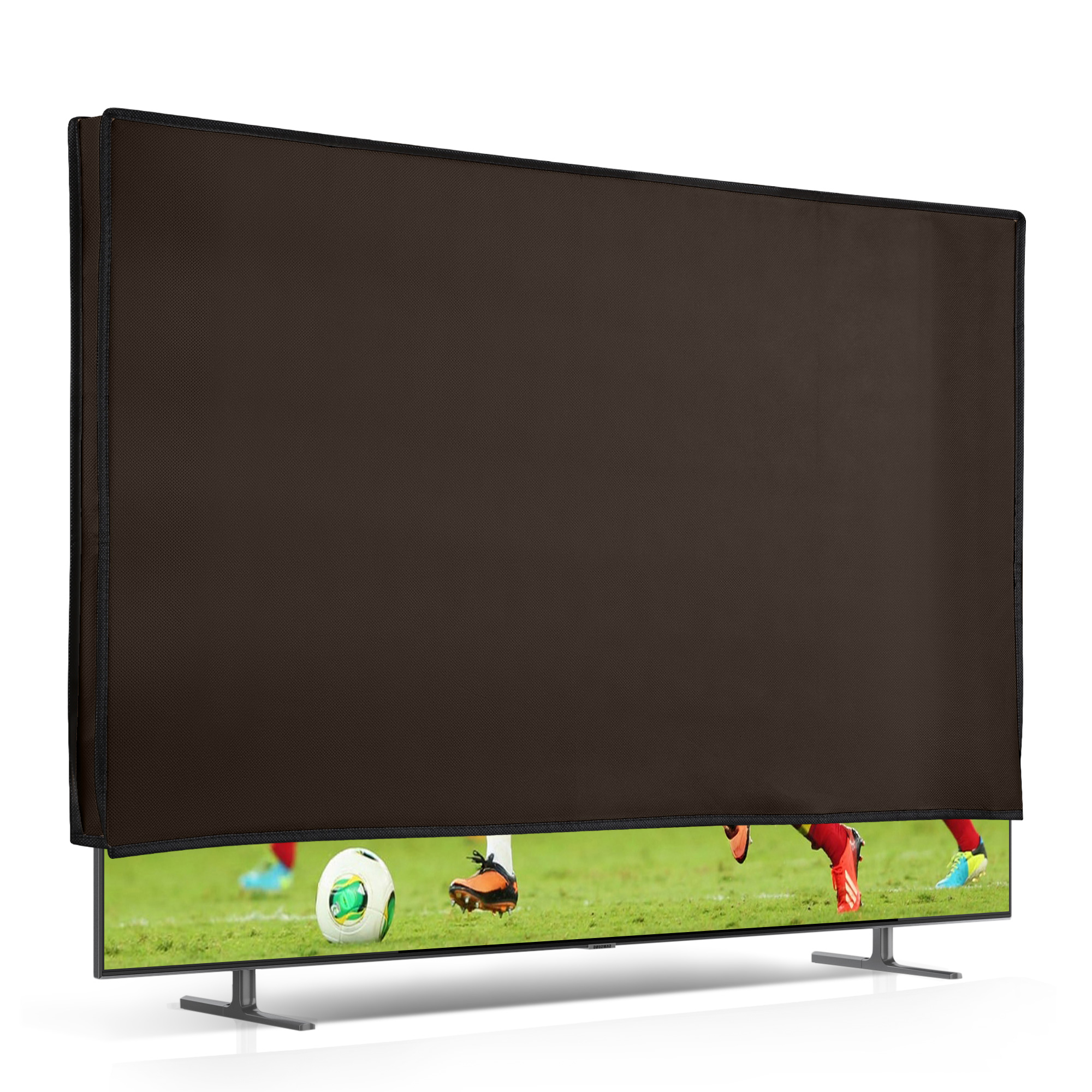 Vnitřní kryt na TV 43" kwmobile - syntetická látka čokoládová