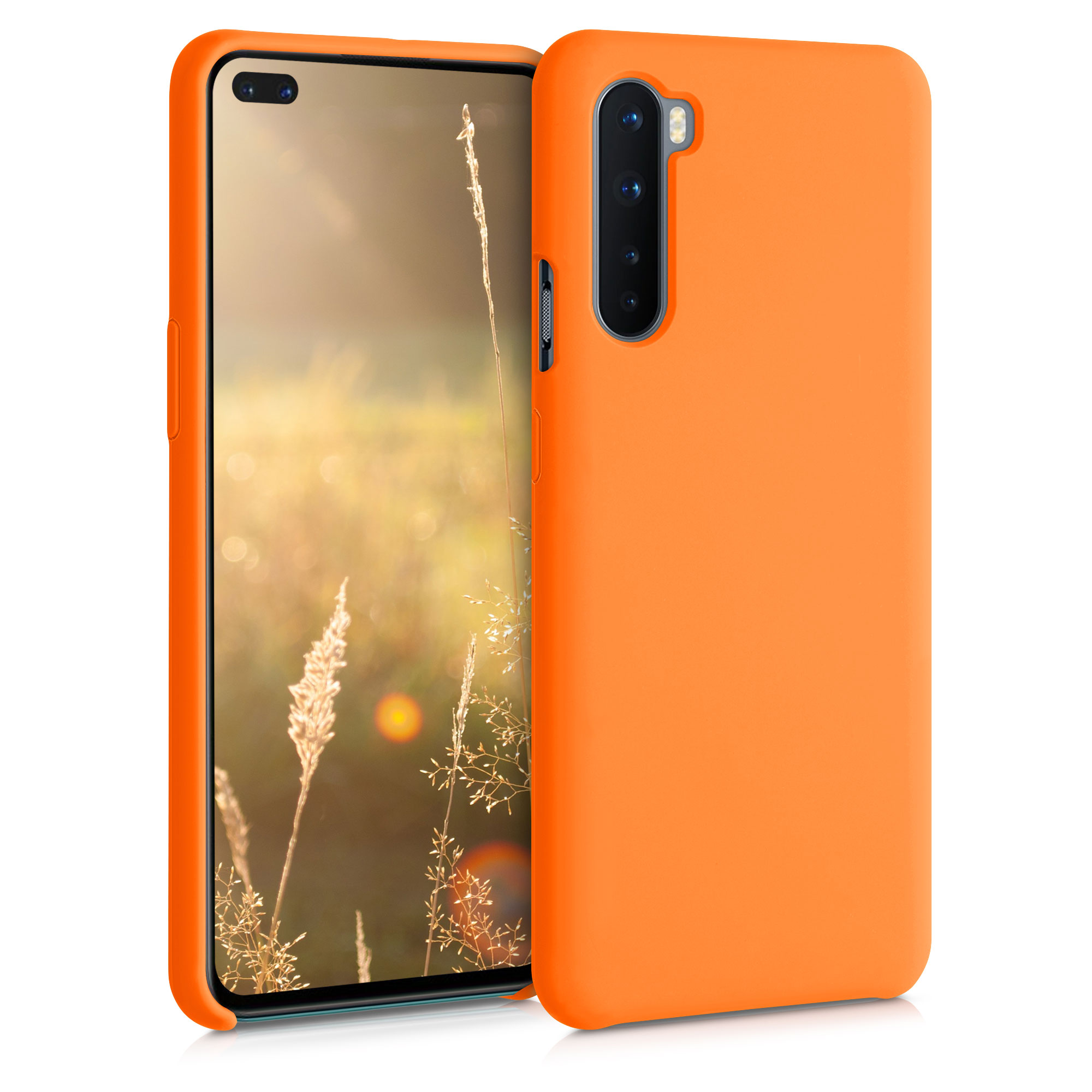 Kwmobile Silikonový kryt OnePlus Nord ovocně oranžová