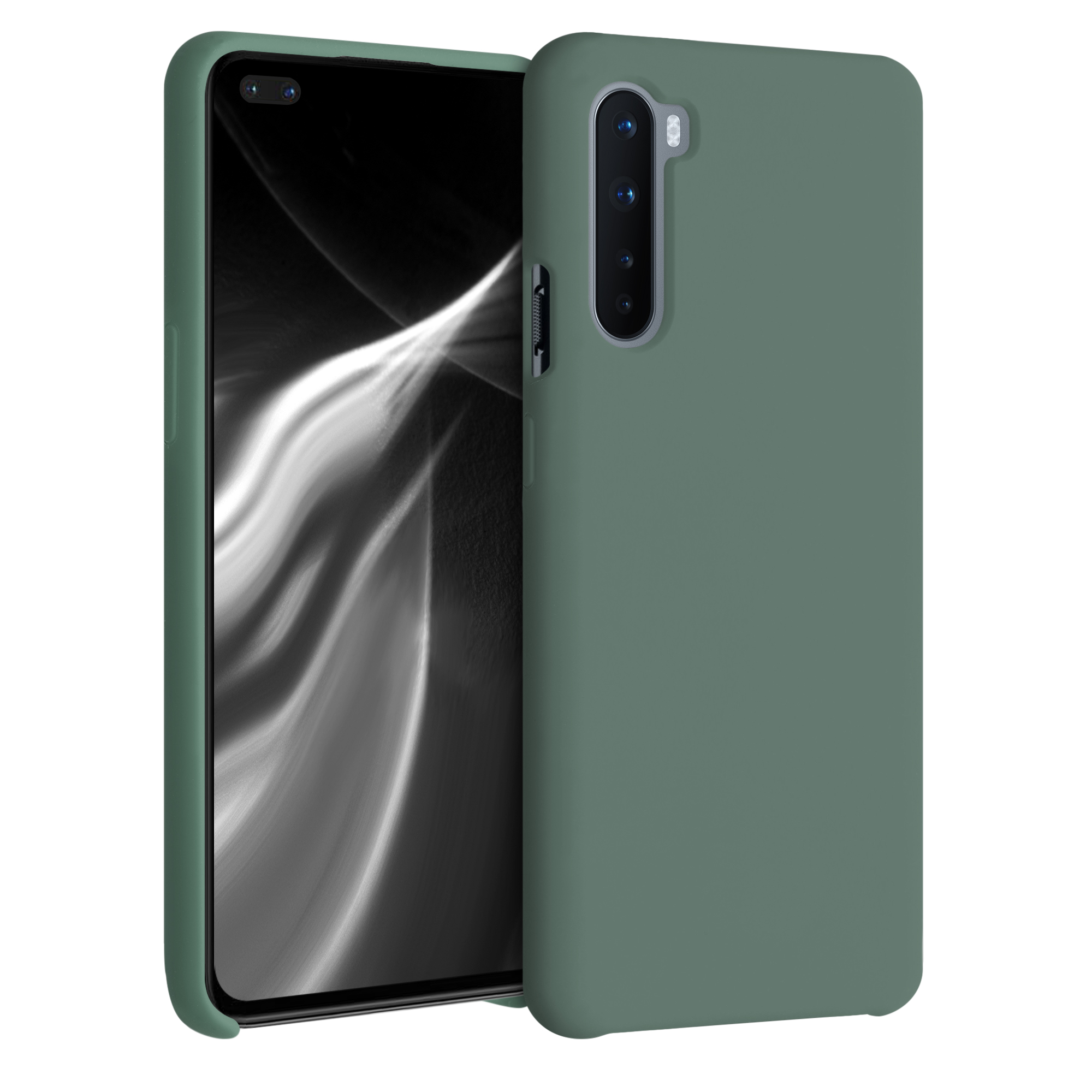 Kwmobile Silikonový kryt OnePlus Nord lesní zelená