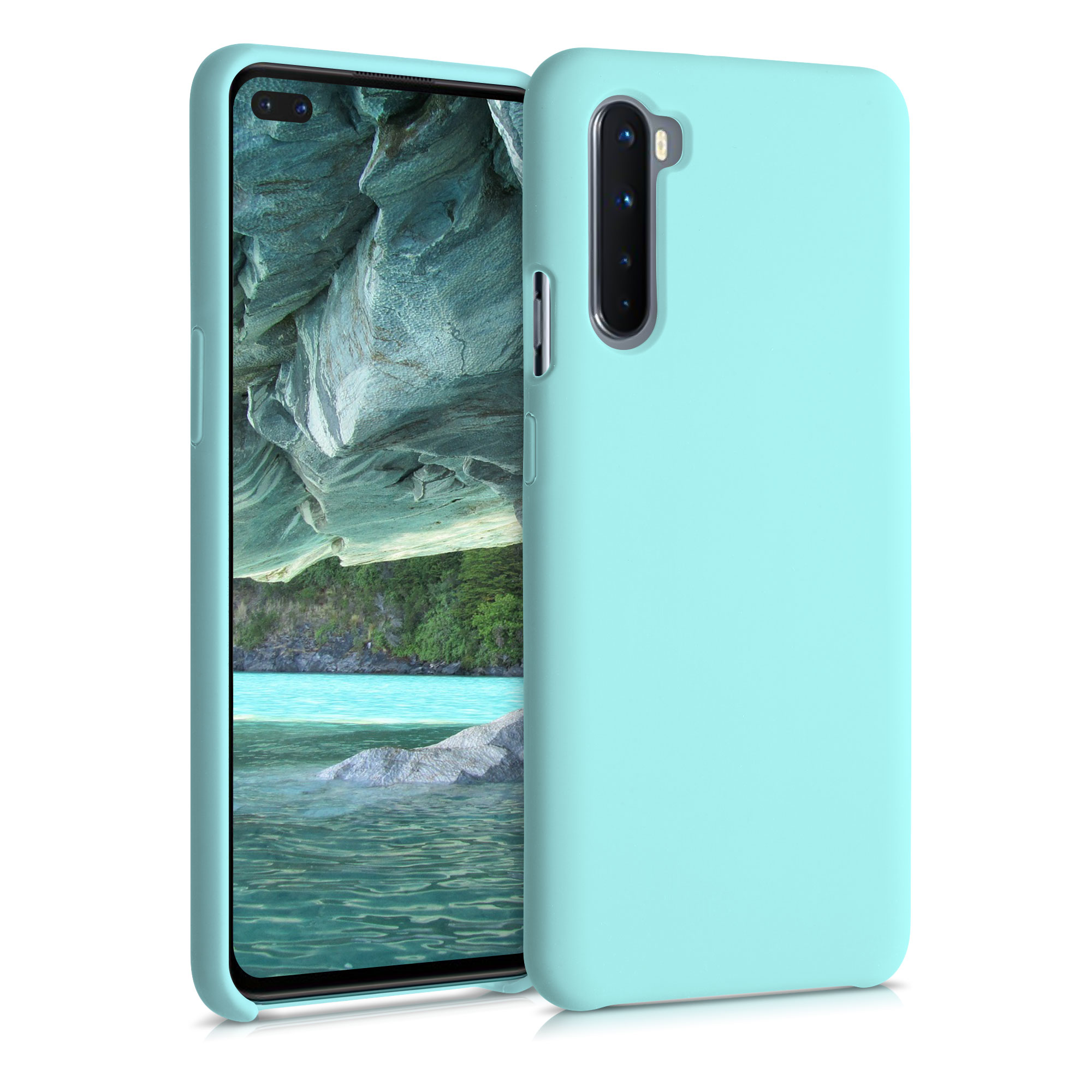 Kwmobile Silikonový kryt OnePlus Nord mintová