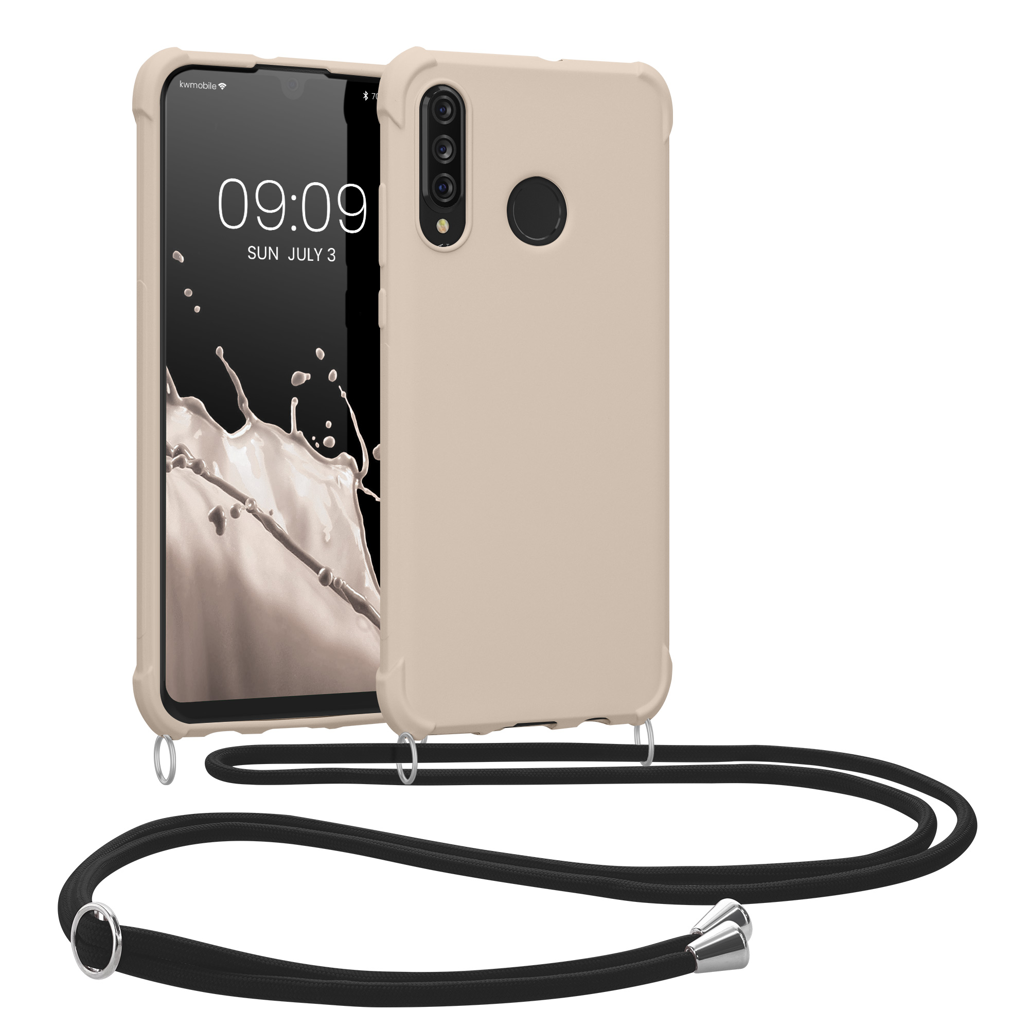 Crossbody kryt kwmobile Huawei P30 Lite, krémová