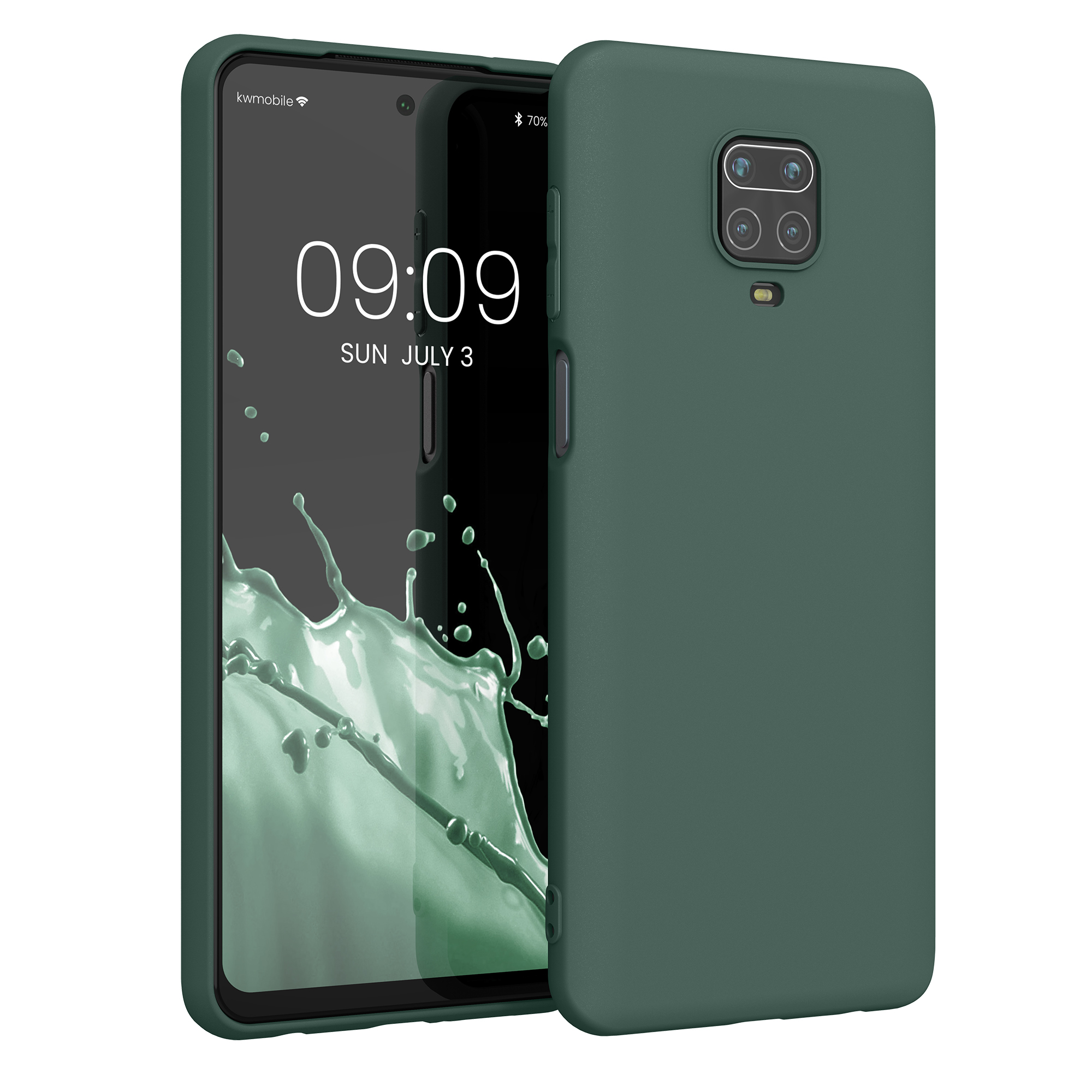 TPU kryt kwmobile pro Xiaomi Redmi Note 9S / 9 Pro / 9 Pro Max - mechově zelená