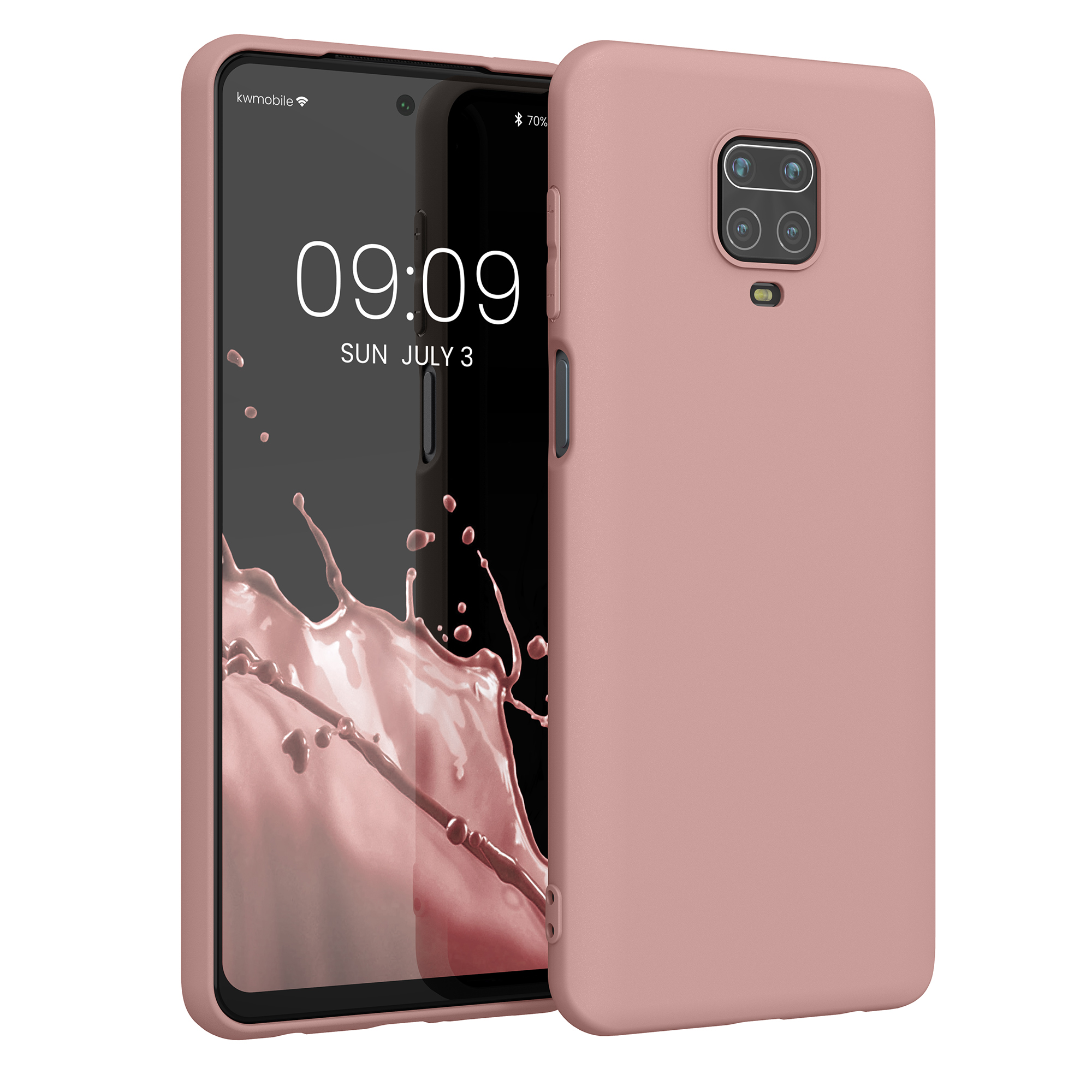 TPU kryt kwmobile pro Xiaomi Redmi Note 9S / 9 Pro / 9 Pro Max - zimní růžová