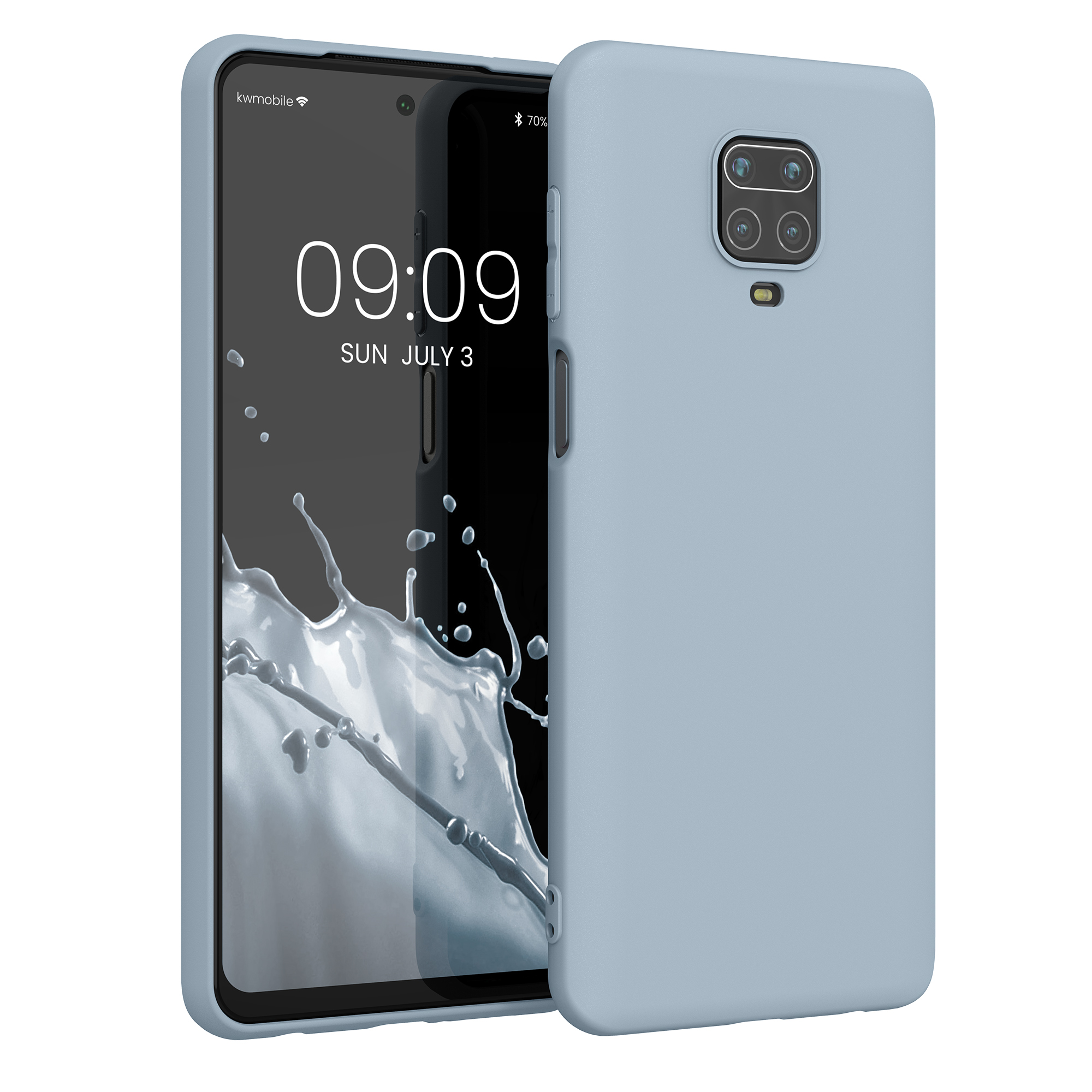 TPU kryt kwmobile pro Xiaomi Redmi Note 9S / 9 Pro / 9 Pro Max - matná světle modrá