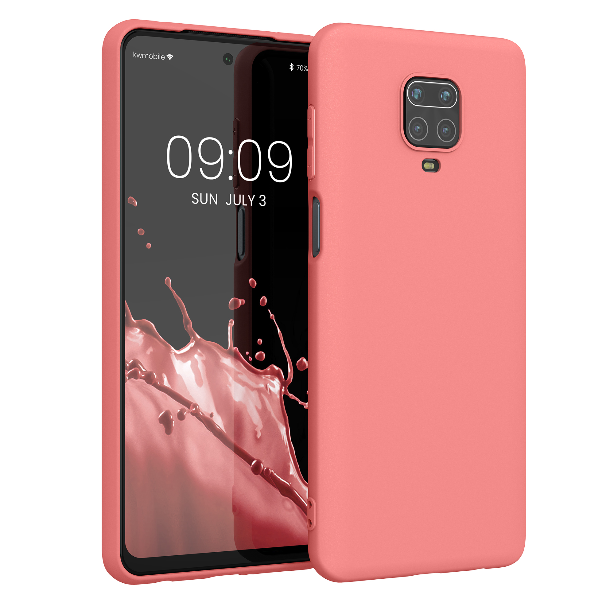 TPU kryt kwmobile pro Xiaomi Redmi Note 9S / 9 Pro / 9 Pro Max - pastelově korálová