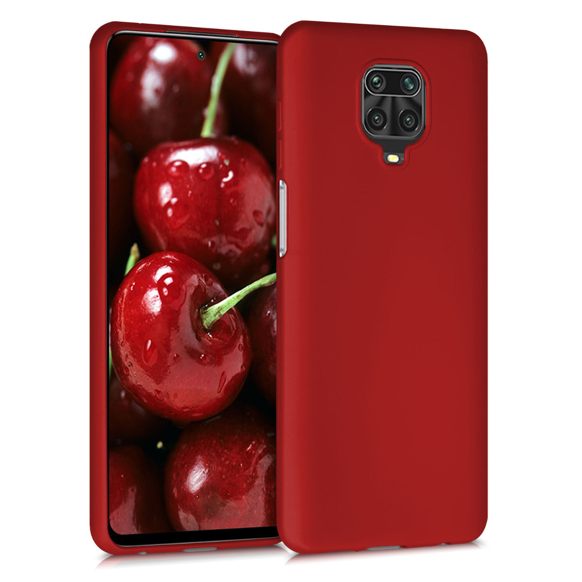 Metalický TPU kryt kwmobile pro Xiaomi Redmi Note 9S / 9 Pro / 9 Pro Max - metalická tmavě červená