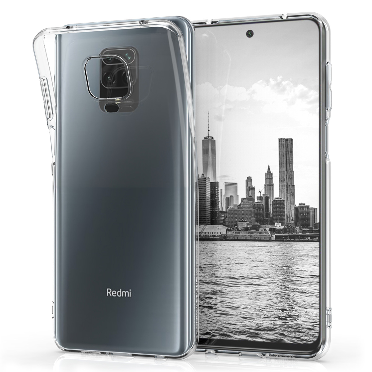 Transparentní TPU kryt kwmobile pro Xiaomi Redmi Note 9S / 9 Pro / 9 Pro Max - transparentní