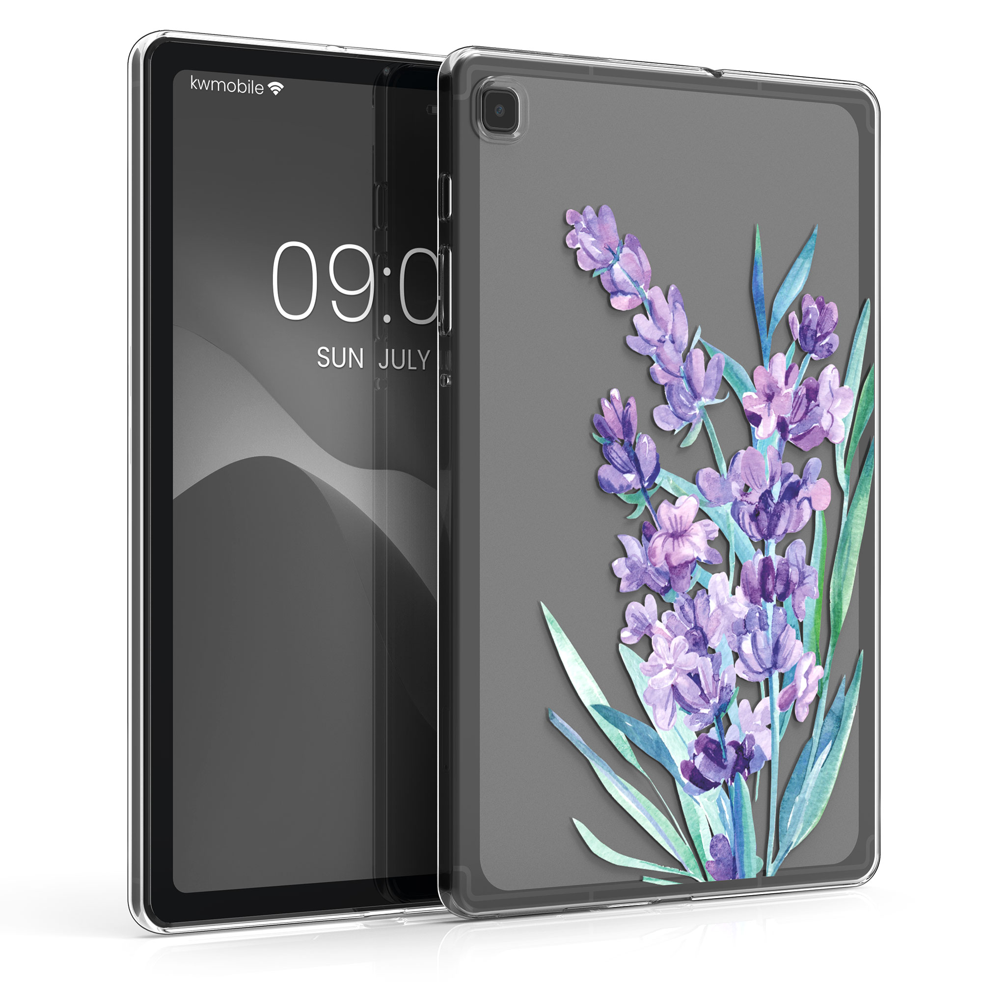 Zadní obal na tablet Galaxy Tab S6 Lite (2024/2022/2020) kwmobile levandulové květy fialová/tyr