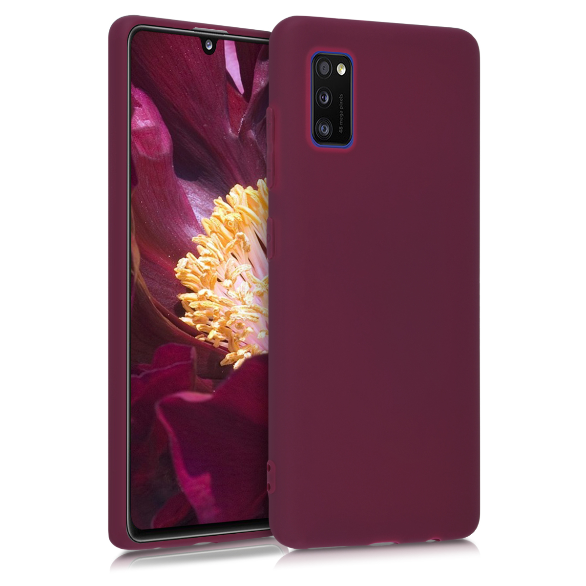 Kryt na mobil Samsung Galaxy A41 kwmobile TPU Bordeaux fialová