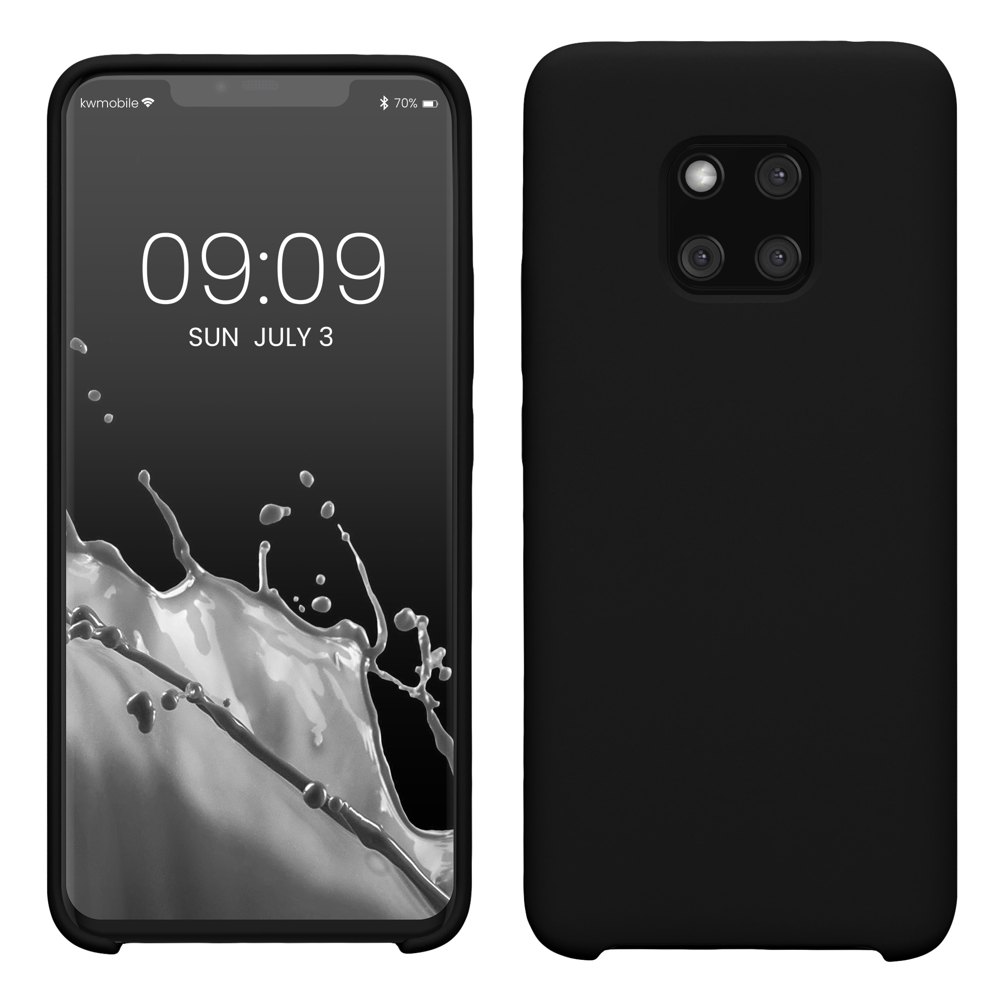 Silikonový kryt pro Huawei Mate 20 Pro, nárazuvzdorný, pro bezdrátové nabíjení kwmobile ‑ černá