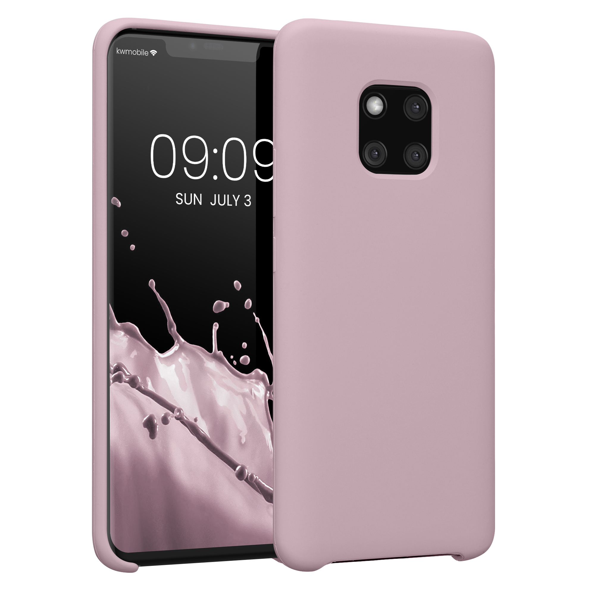 Silikonový kryt pro Huawei Mate 20 Pro, nárazuvzdorný, pro bezdrátové nabíjení kwmobile ‑ fialková