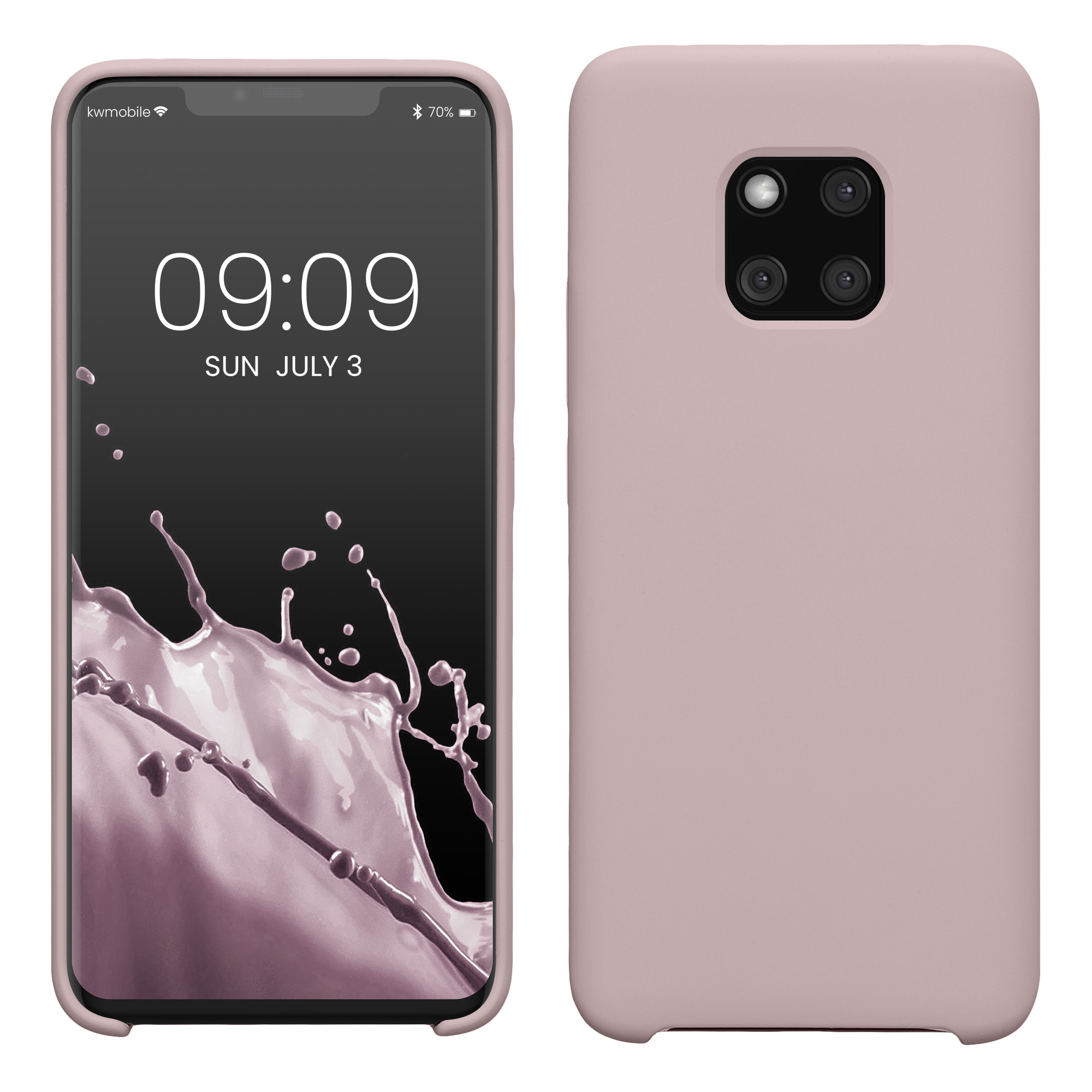 Silikonový kryt pro Huawei Mate 20 Pro, nárazuvzdorný, pro bezdrátové nabíjení kwmobile ‑ jemná šeříková