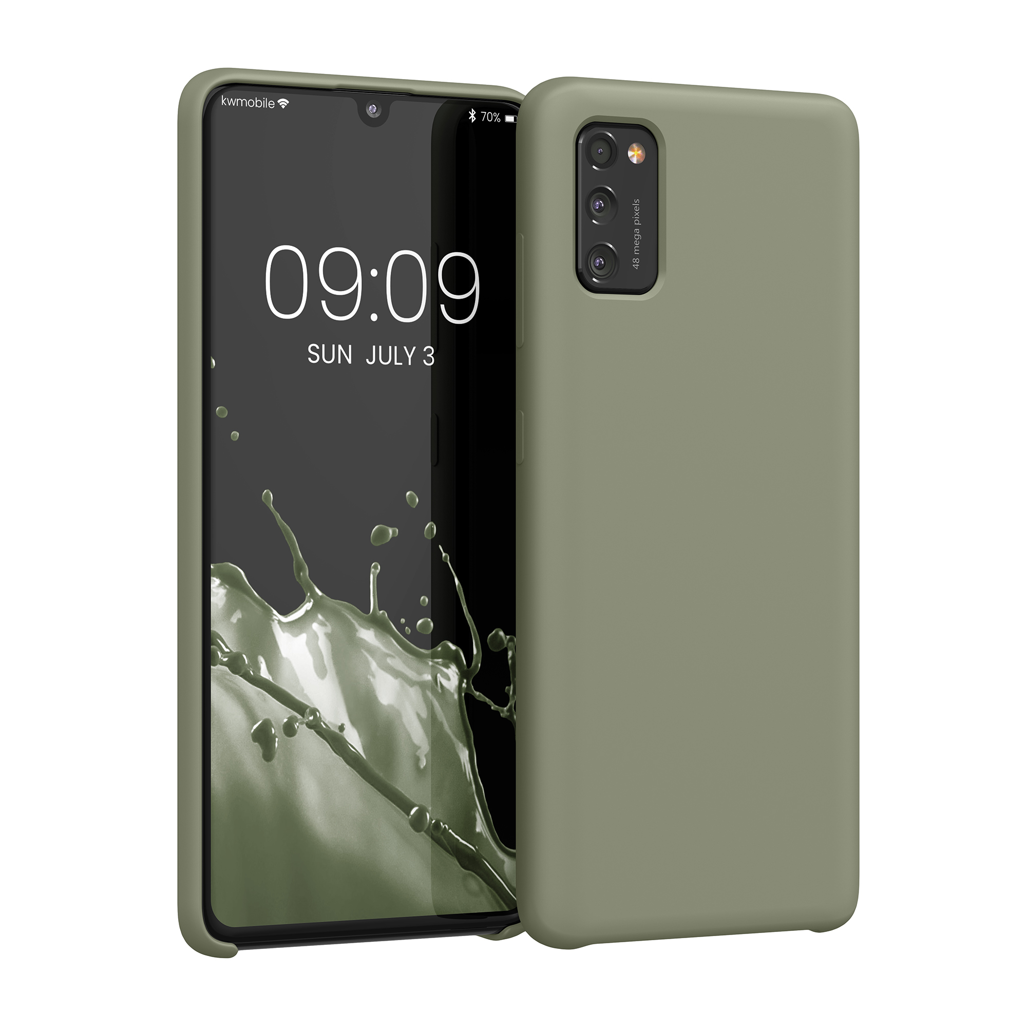 Kryt na mobil Samsung Galaxy A41 kwmobile TPU Šedo-zelená