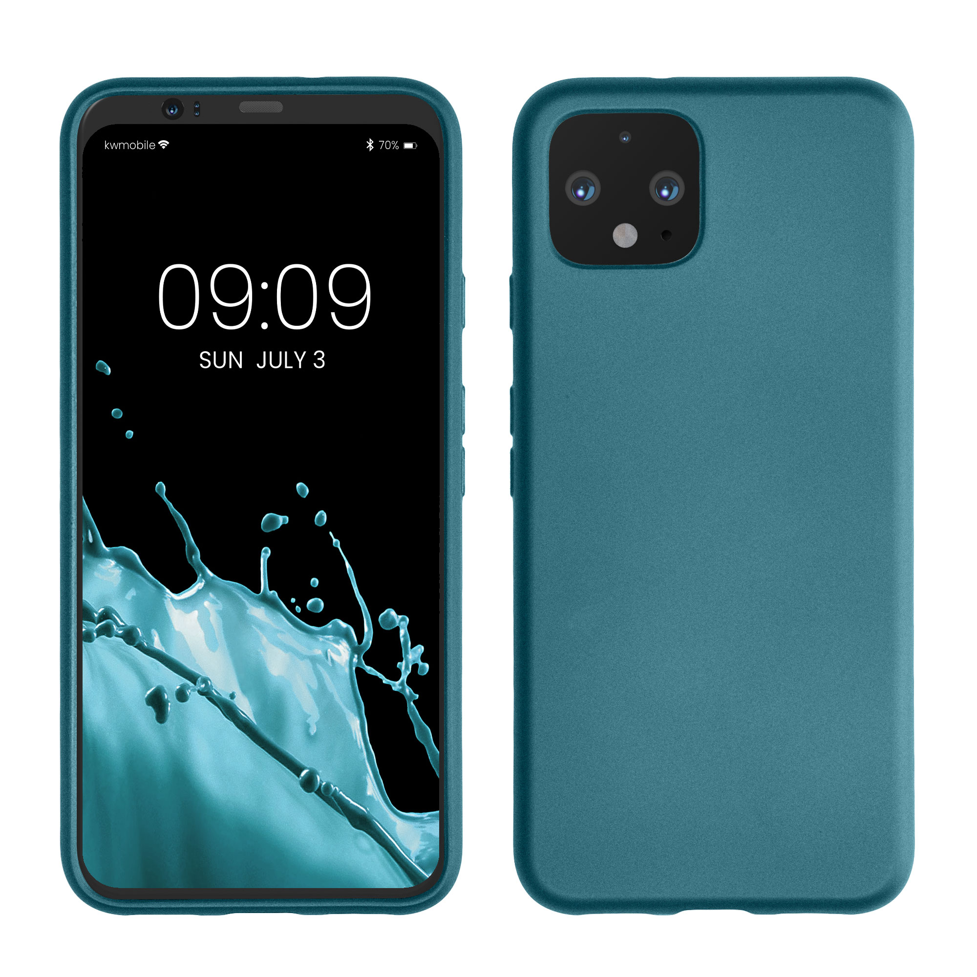 Zadní kryt kwmobile pro Google Pixel 4 - metalická karibská modrá