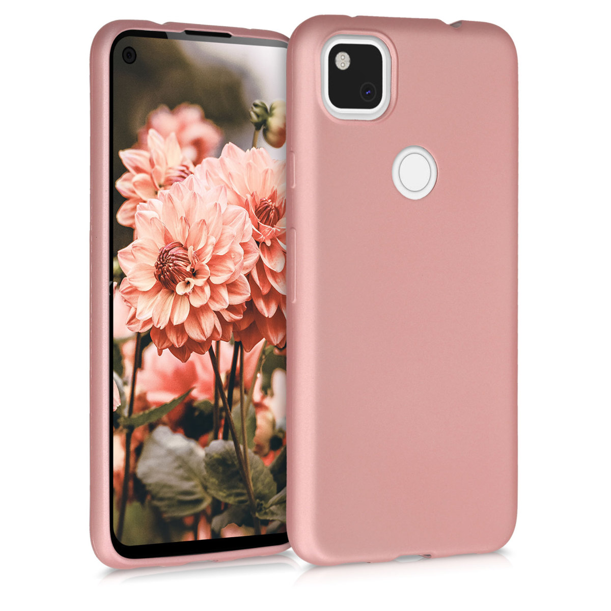 Zadní kryt kwmobile pro Google Pixel 4a - metalická růžově zlatá
