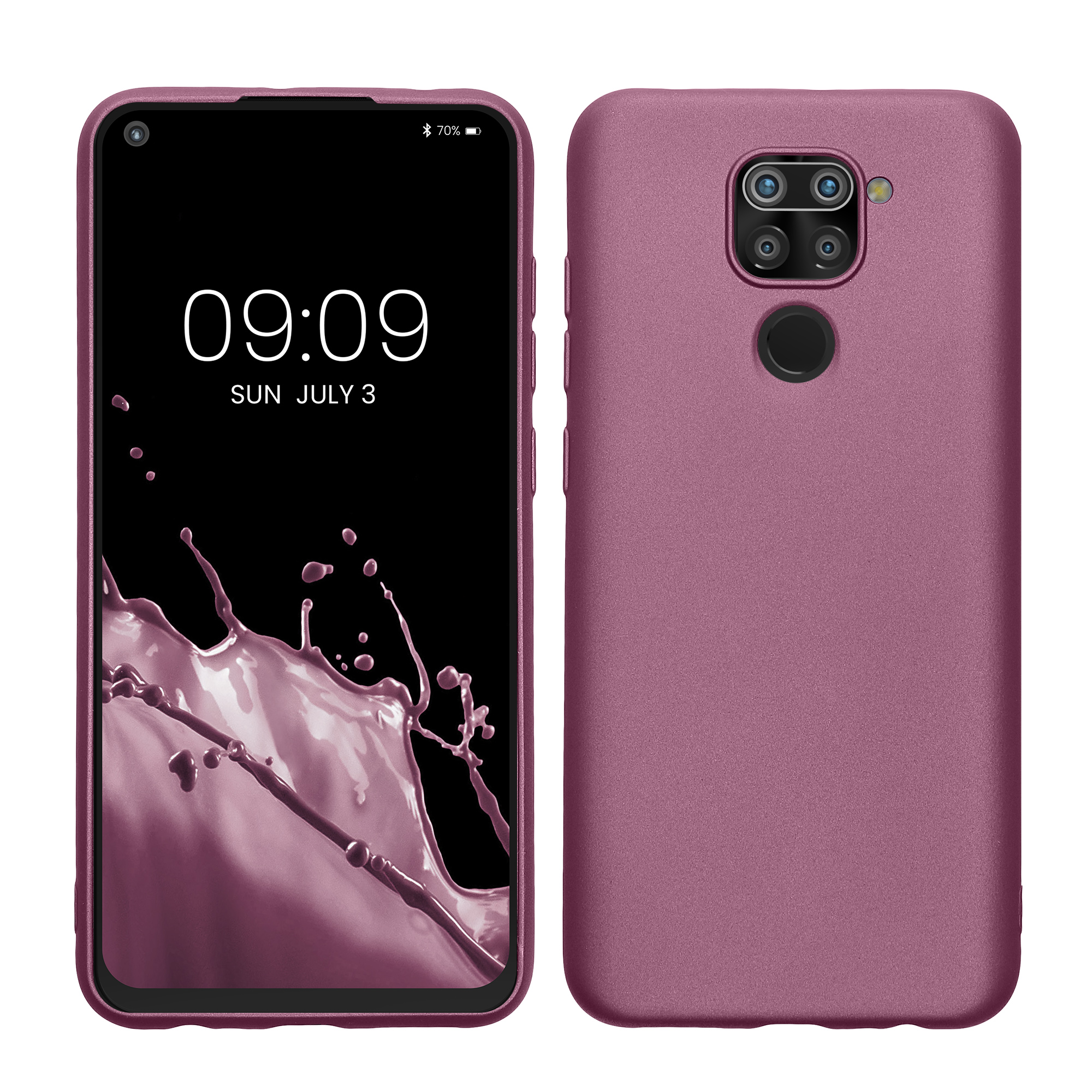 Metalický TPU kryt kwmobile pro Xiaomi Redmi Note 9 - metalická levandulová