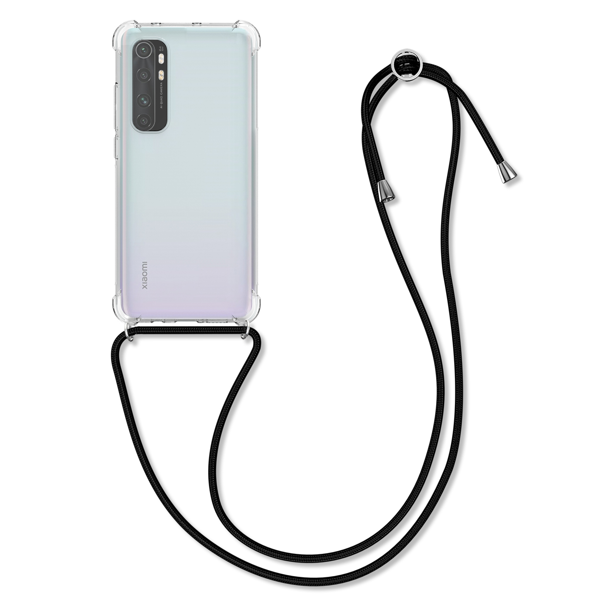 Crossbody kryt kwmobile Xiaomi Mi Note 10 Lite, černá / transparentní