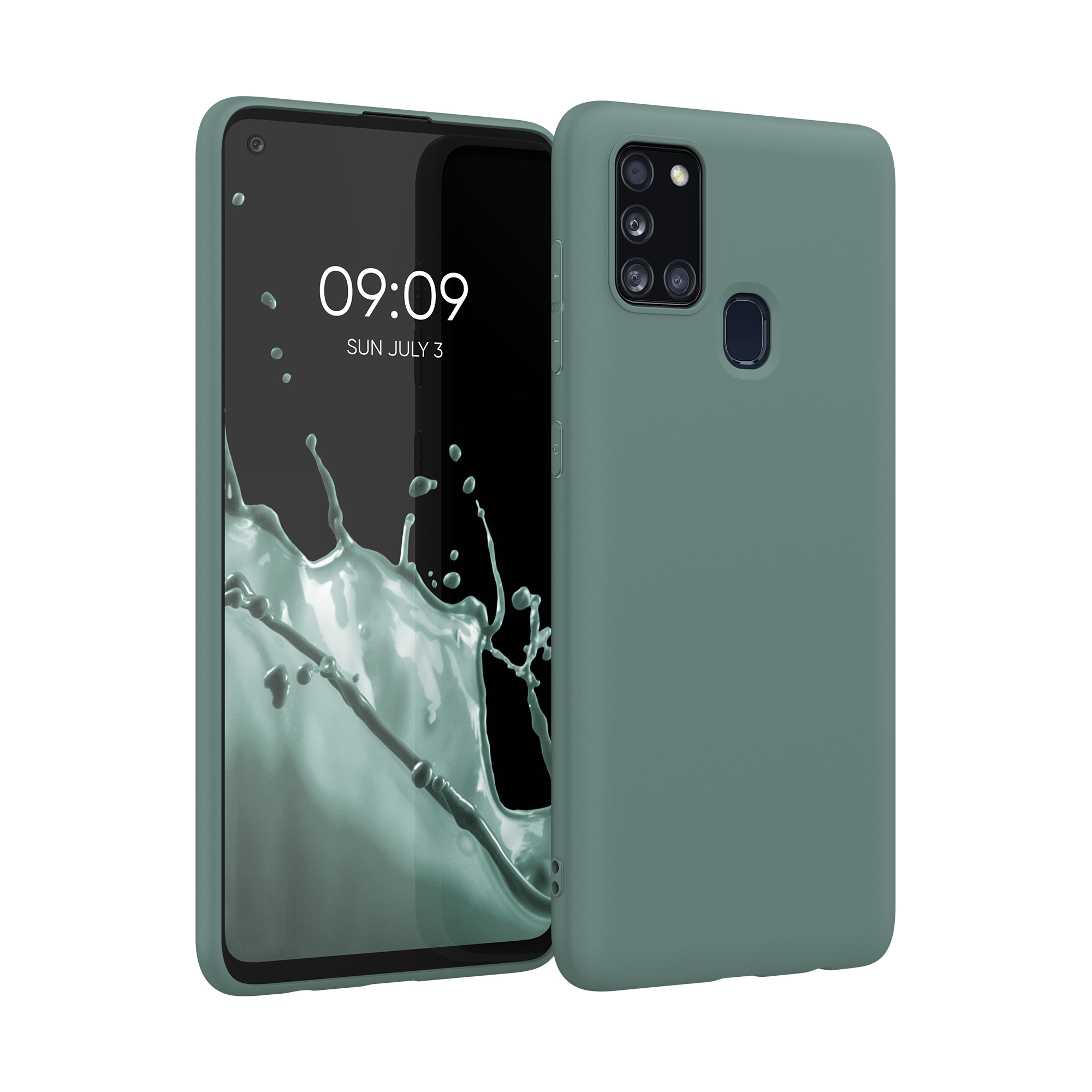 Kryt na mobil Samsung Galaxy A21s kwmobile TPU Modro-zelená