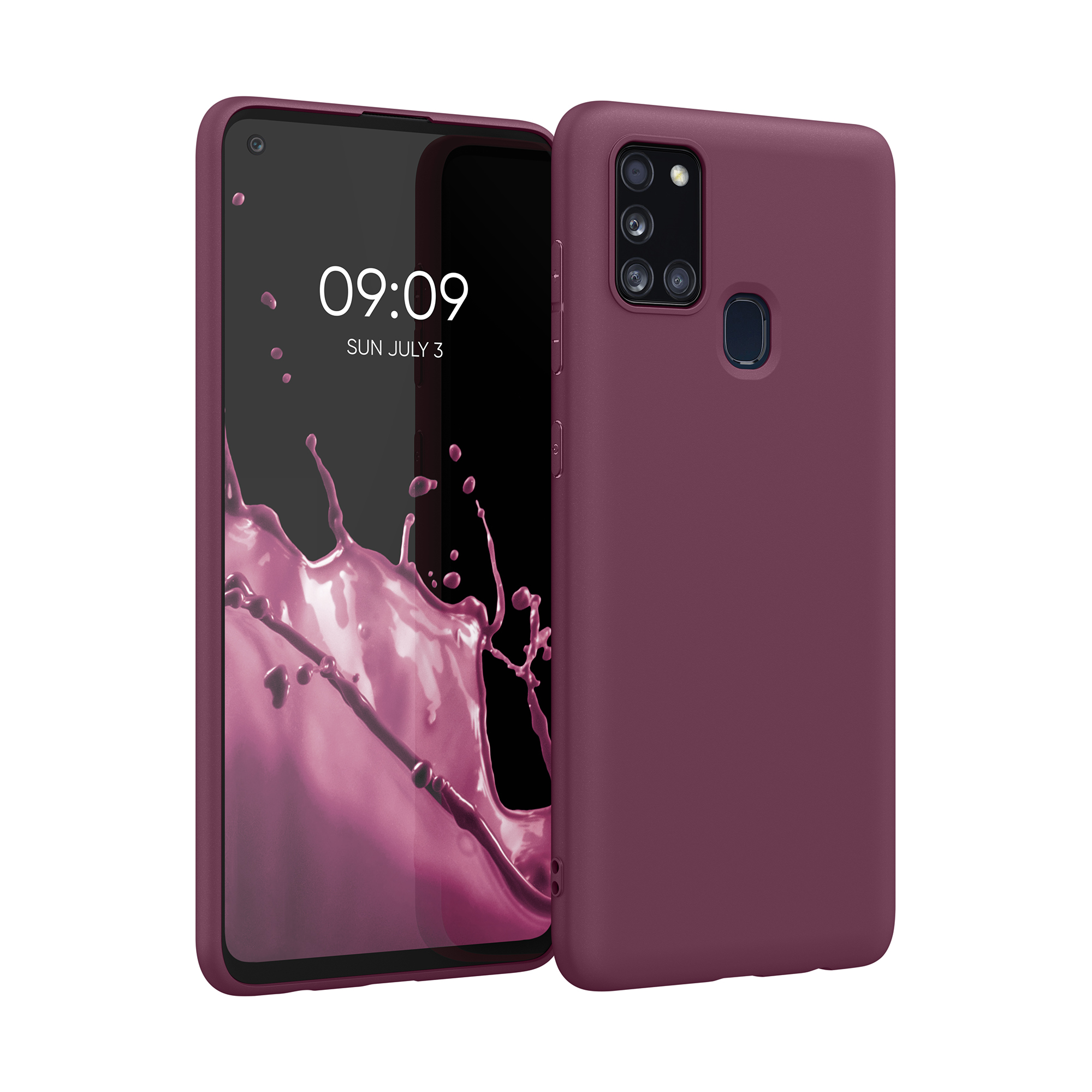 Kryt na mobil Samsung Galaxy A21s kwmobile TPU Bordeaux fialová