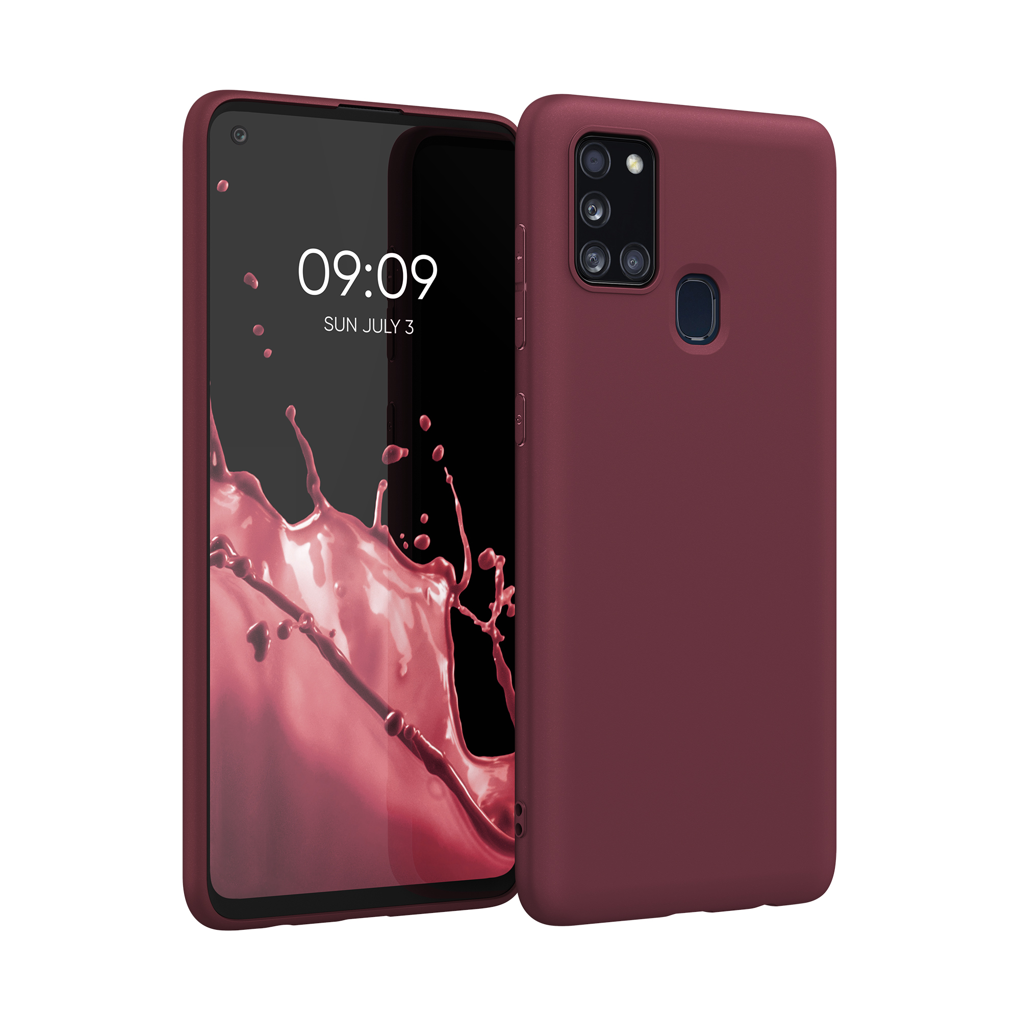 Kryt na mobil Samsung Galaxy A21s kwmobile TPU Rezavě červená